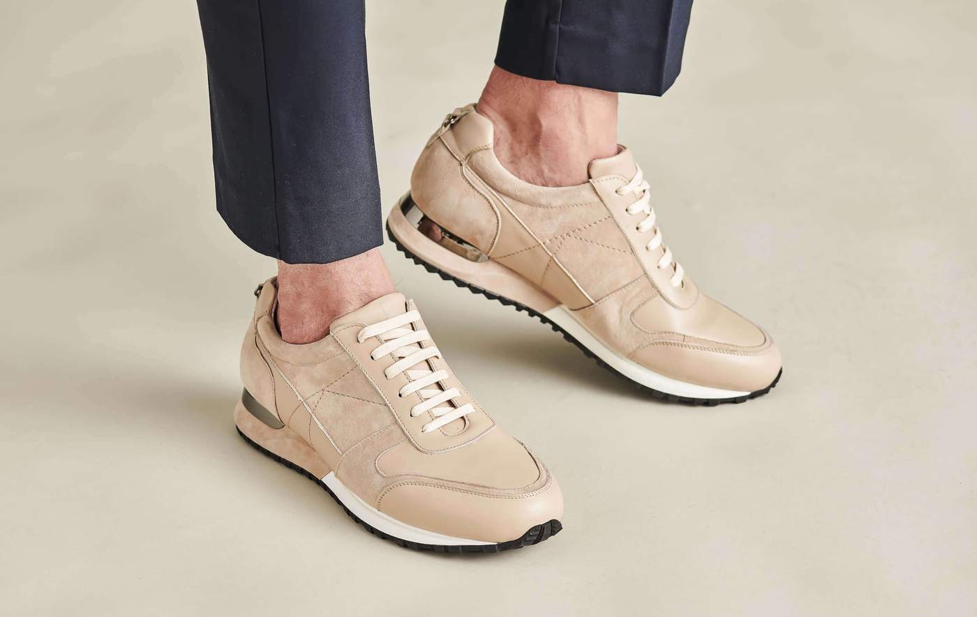 knee length dresses for ladies Camel Leather Casual Sneakers main image 1