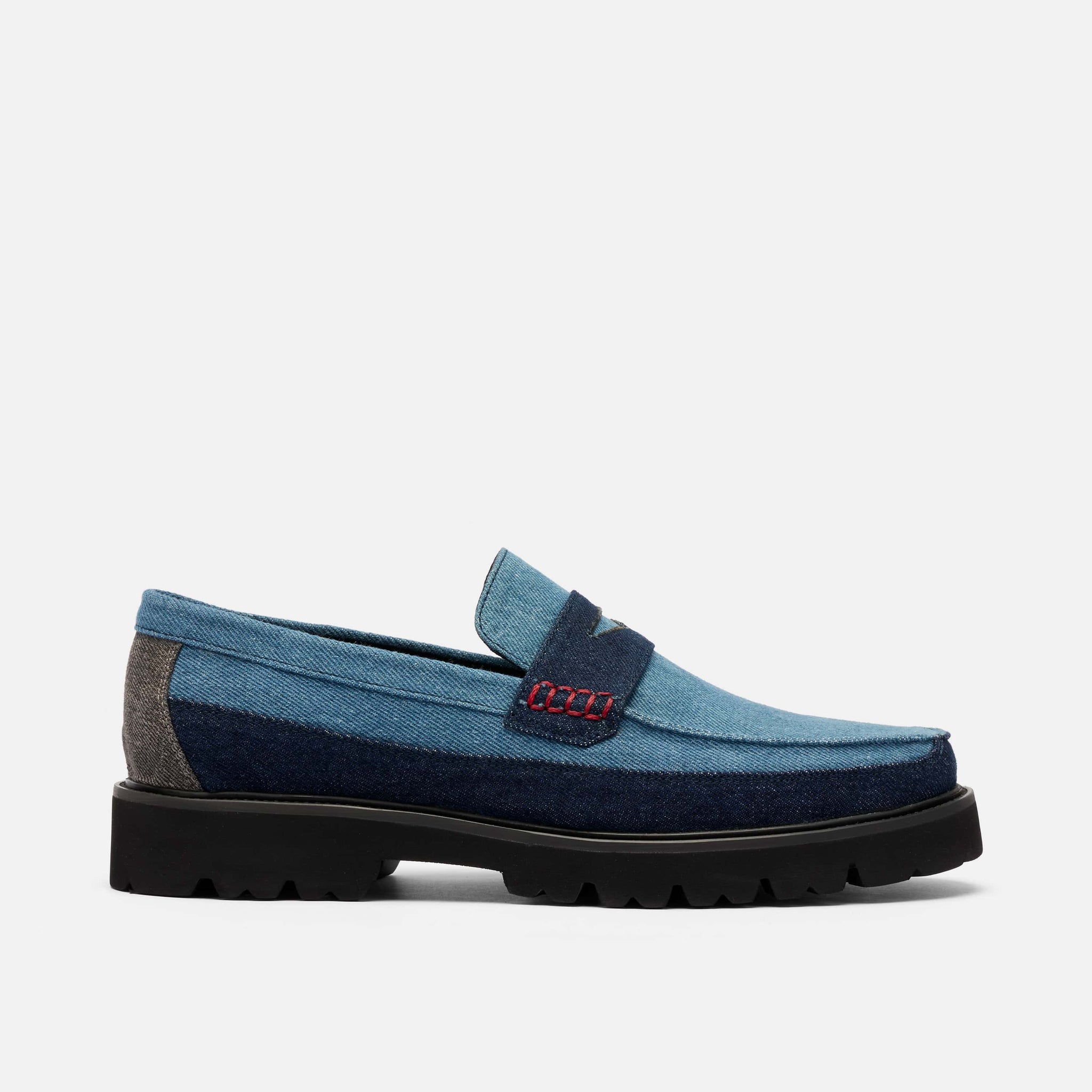 Adler Denim Lug Penny Loafers