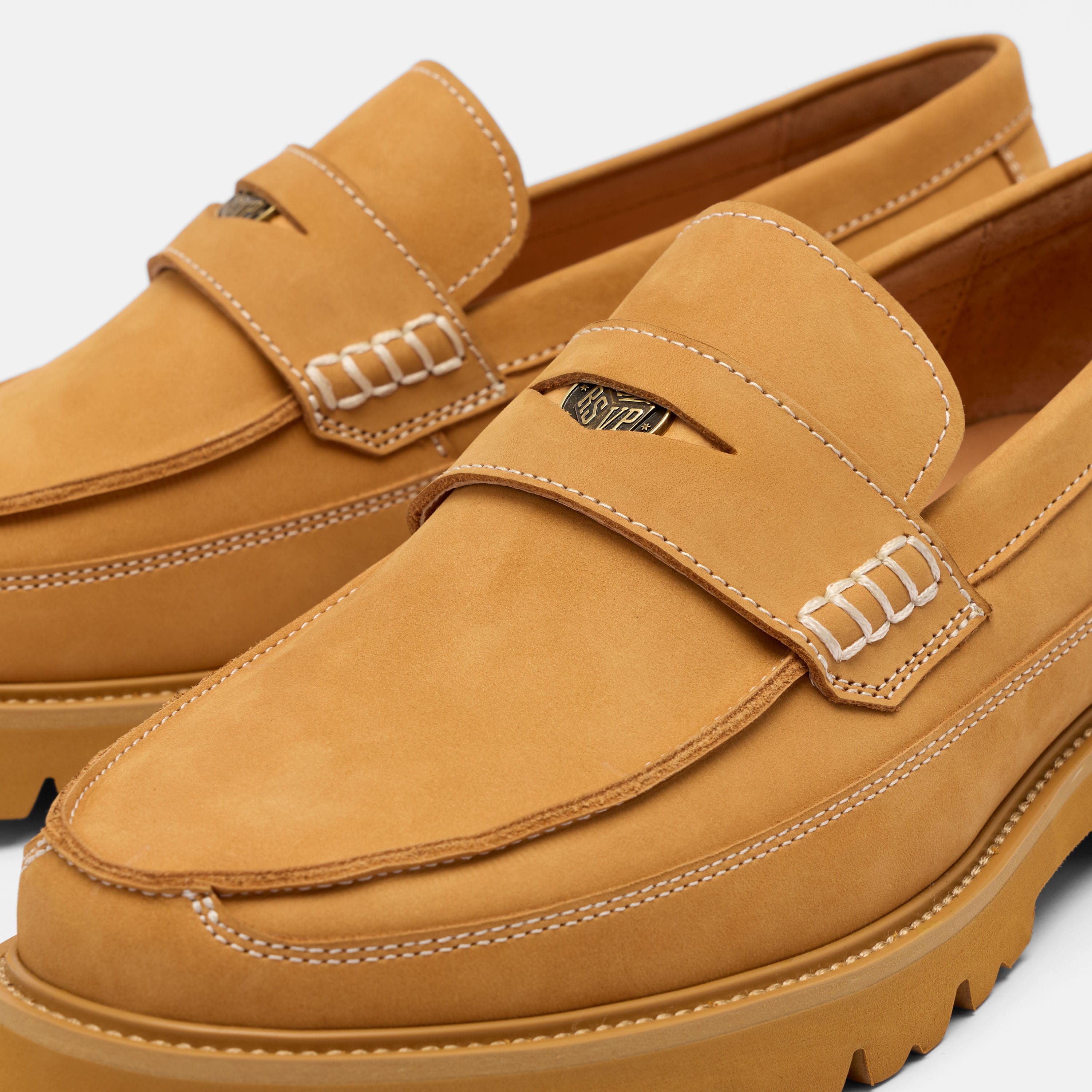 RSVP Gallery Leather Lug Penny Loafers