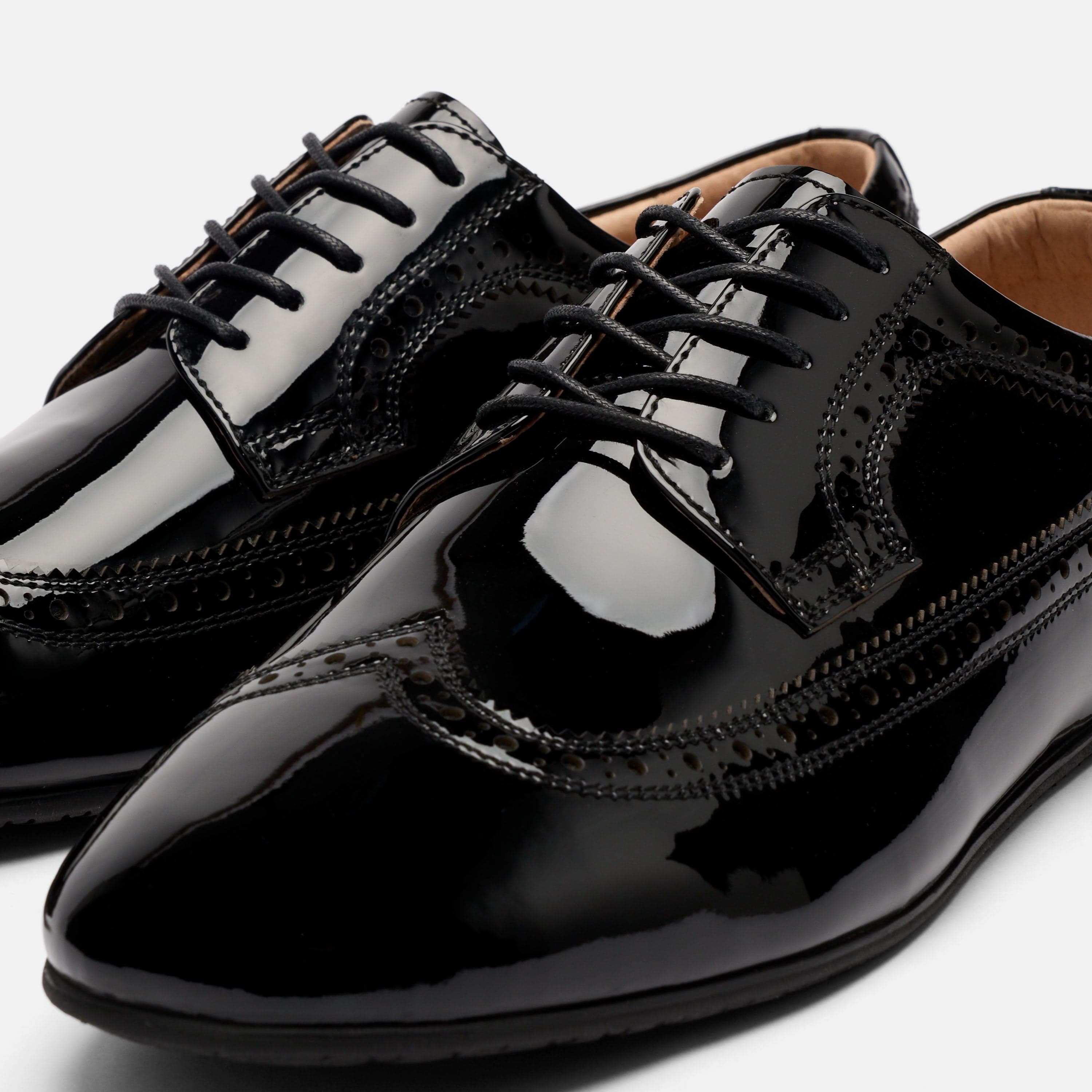 Alexander Black Patent Leather Ballerina Longwing Sneakers