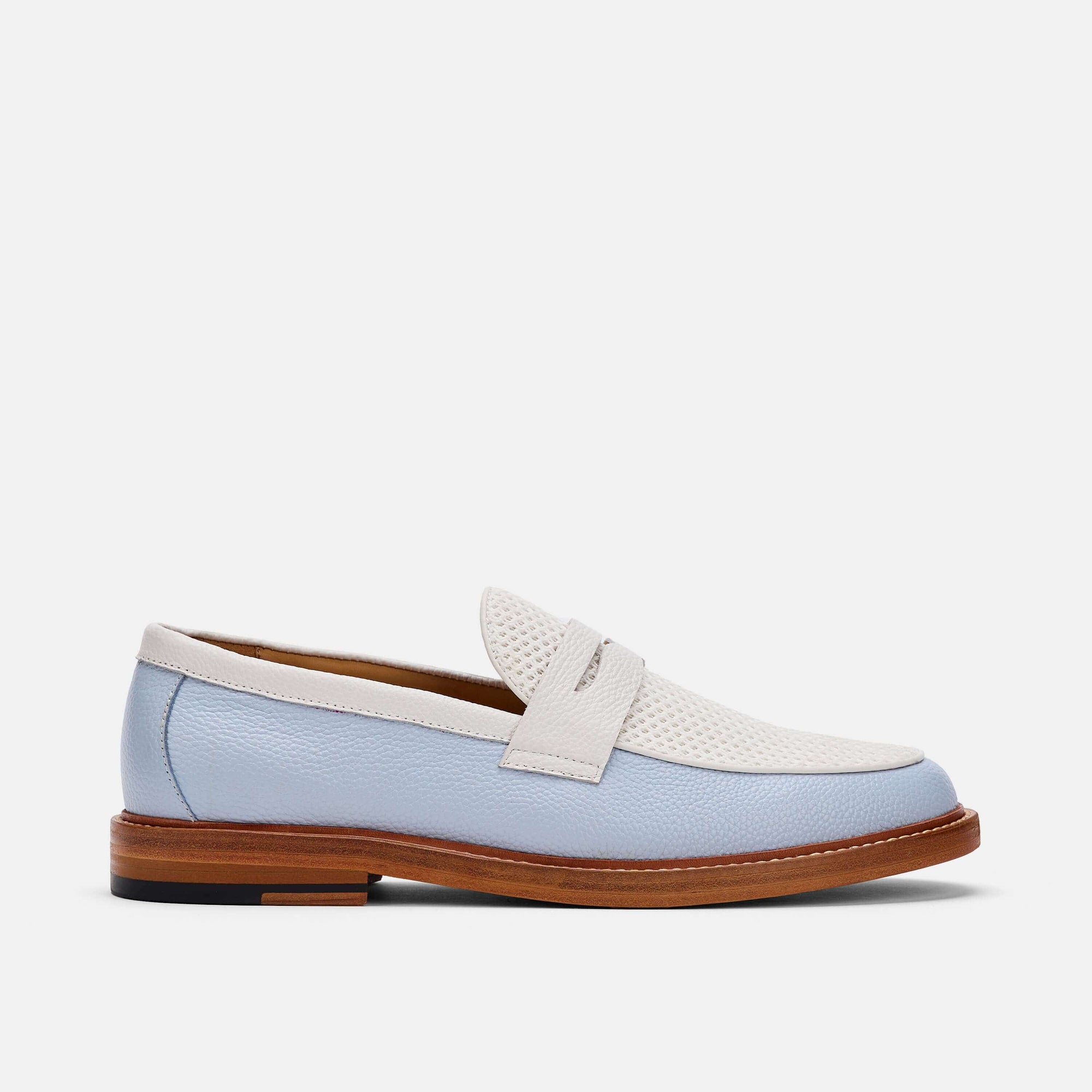 Calum Baby Blue Penny Loafers