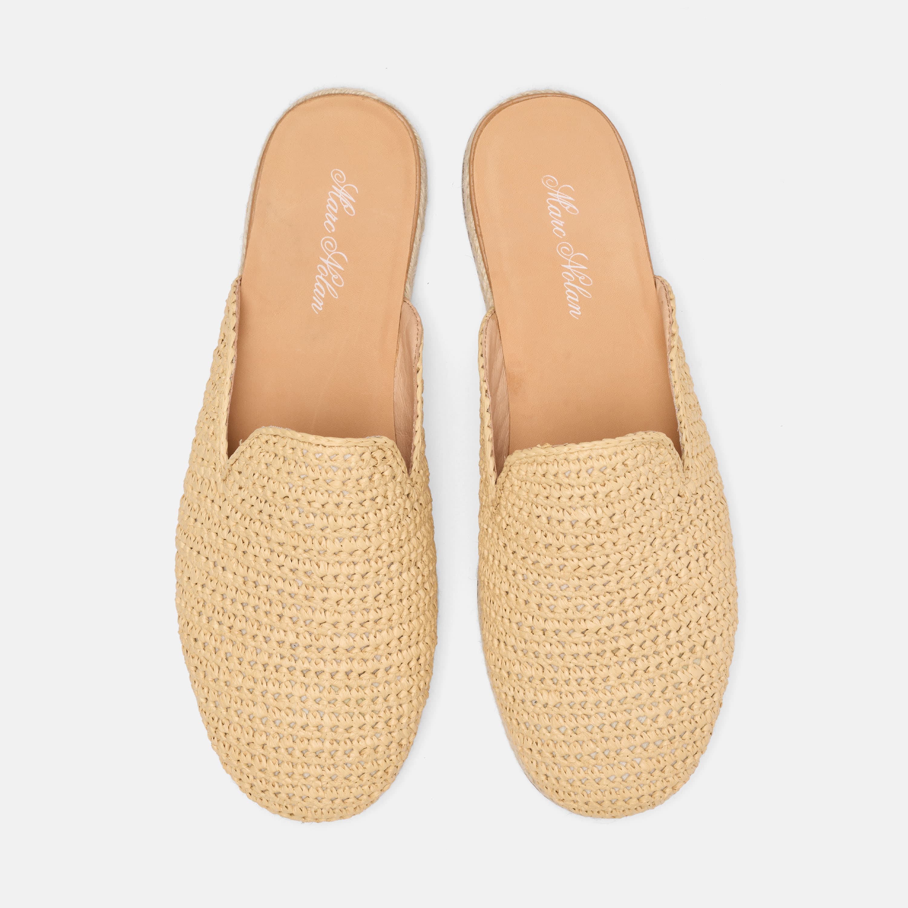 Bahia Tan Raffia Mule