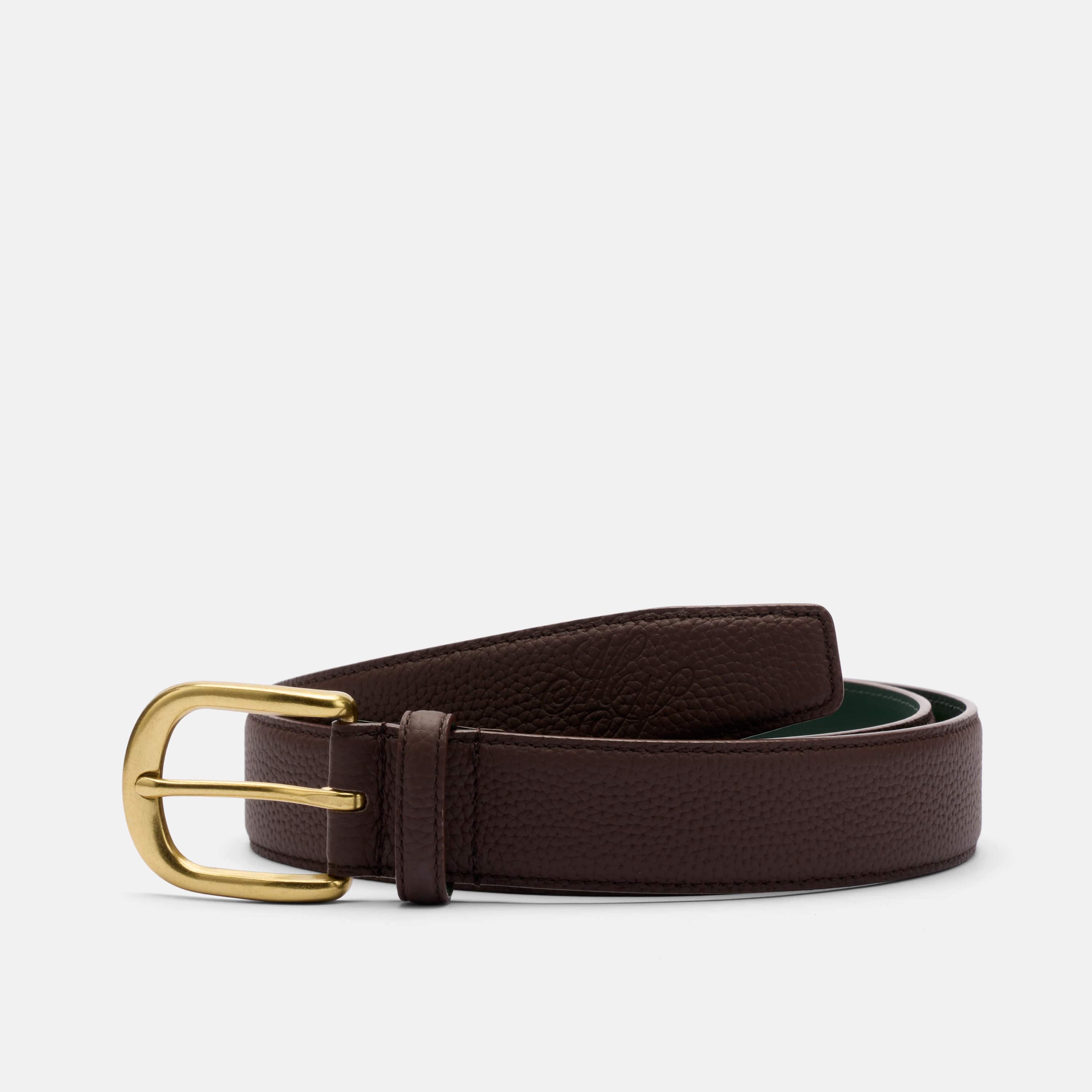 Marc Nolan Everyday Belt - Dark Brown Pebble Leather
