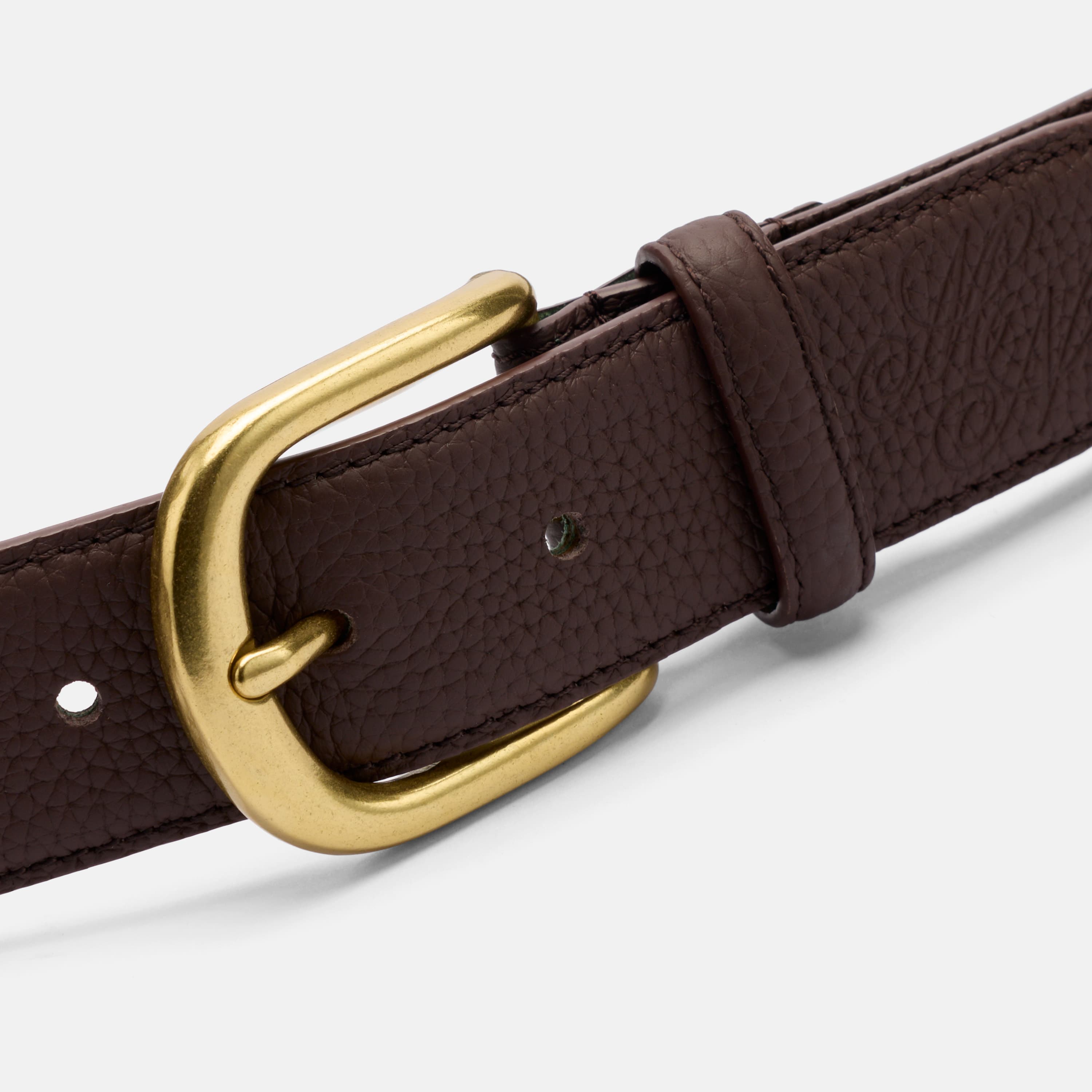 Marc Nolan Everyday Belt - Dark Brown Pebble Leather