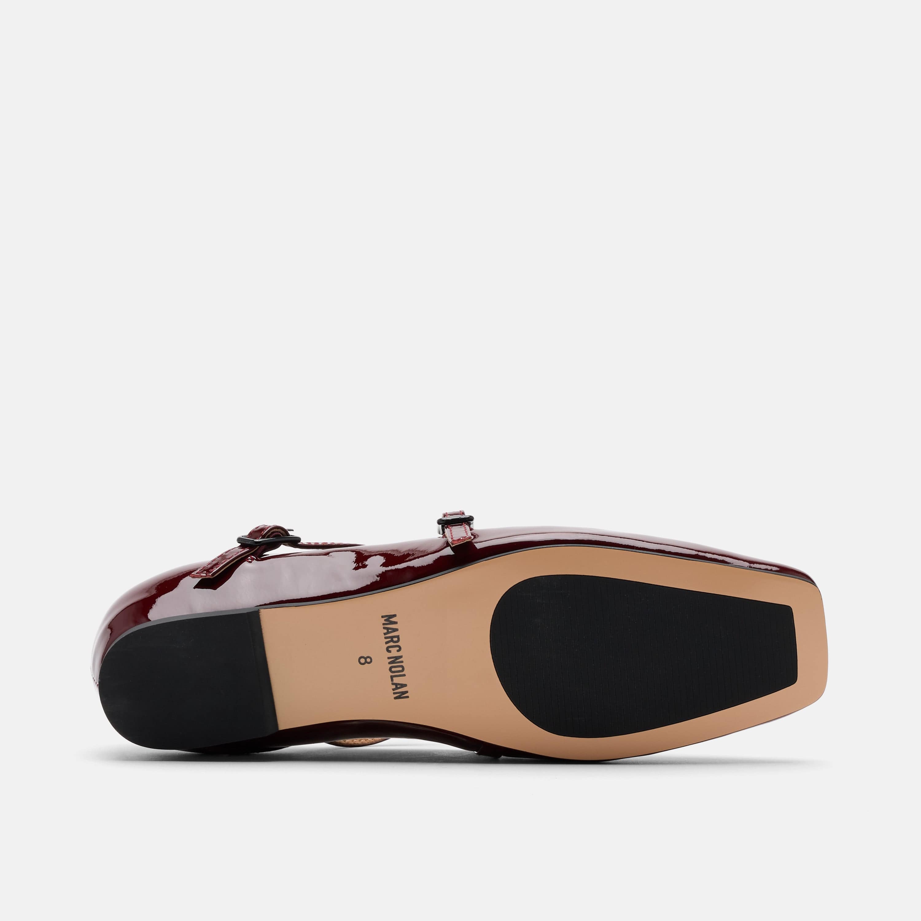Billie Burgundy Patent Leather Mary Jane Flats