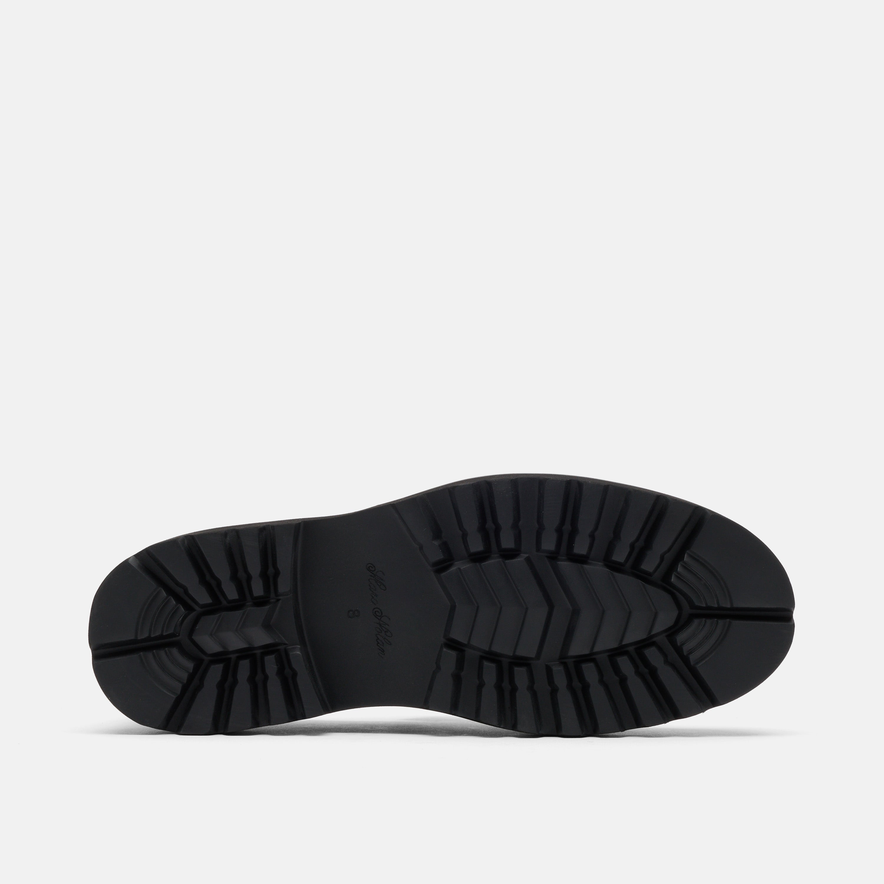 Journey Black Pebble Leather Lug Tassel Loafer