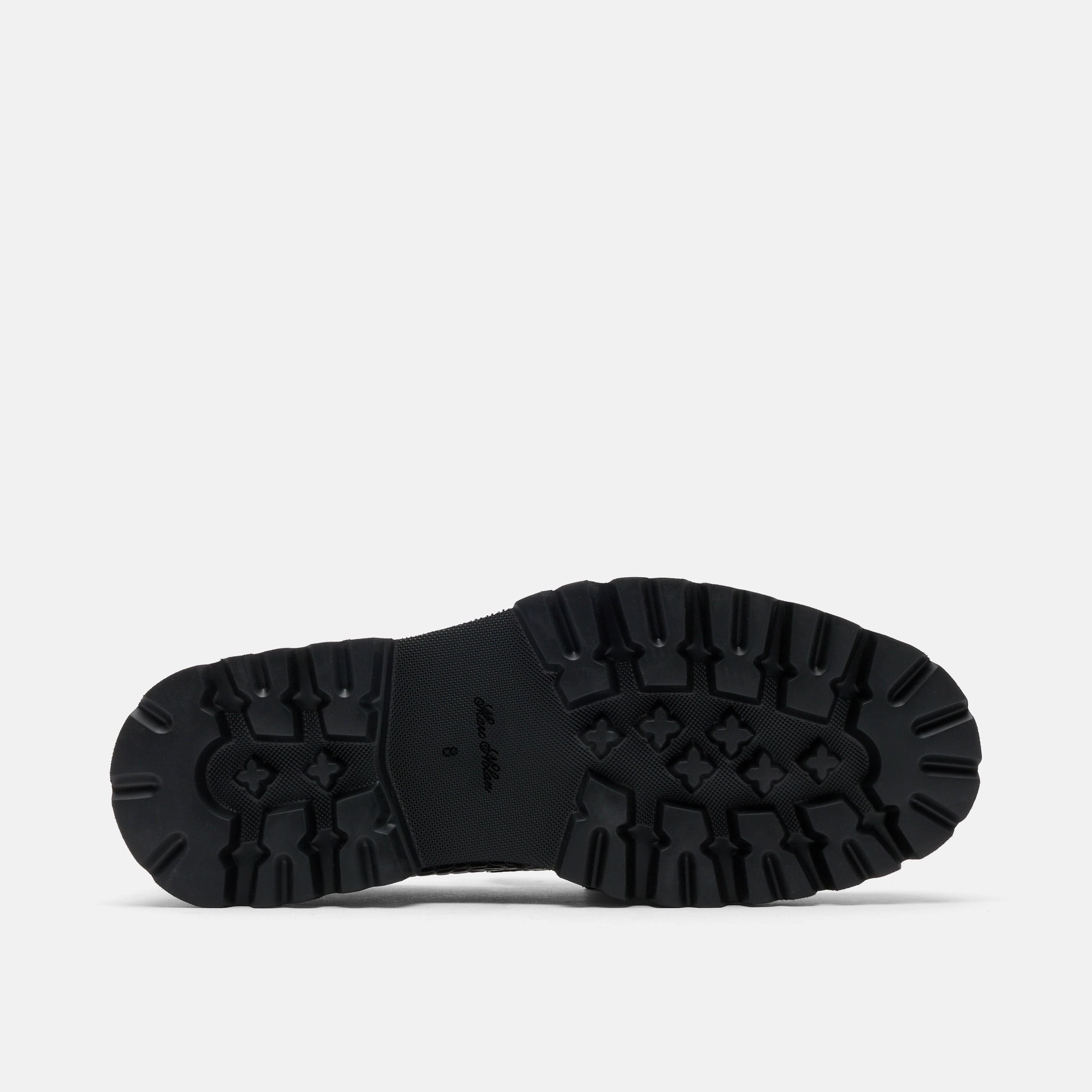 Blake Black Croc Leather Lug Bit Loafers