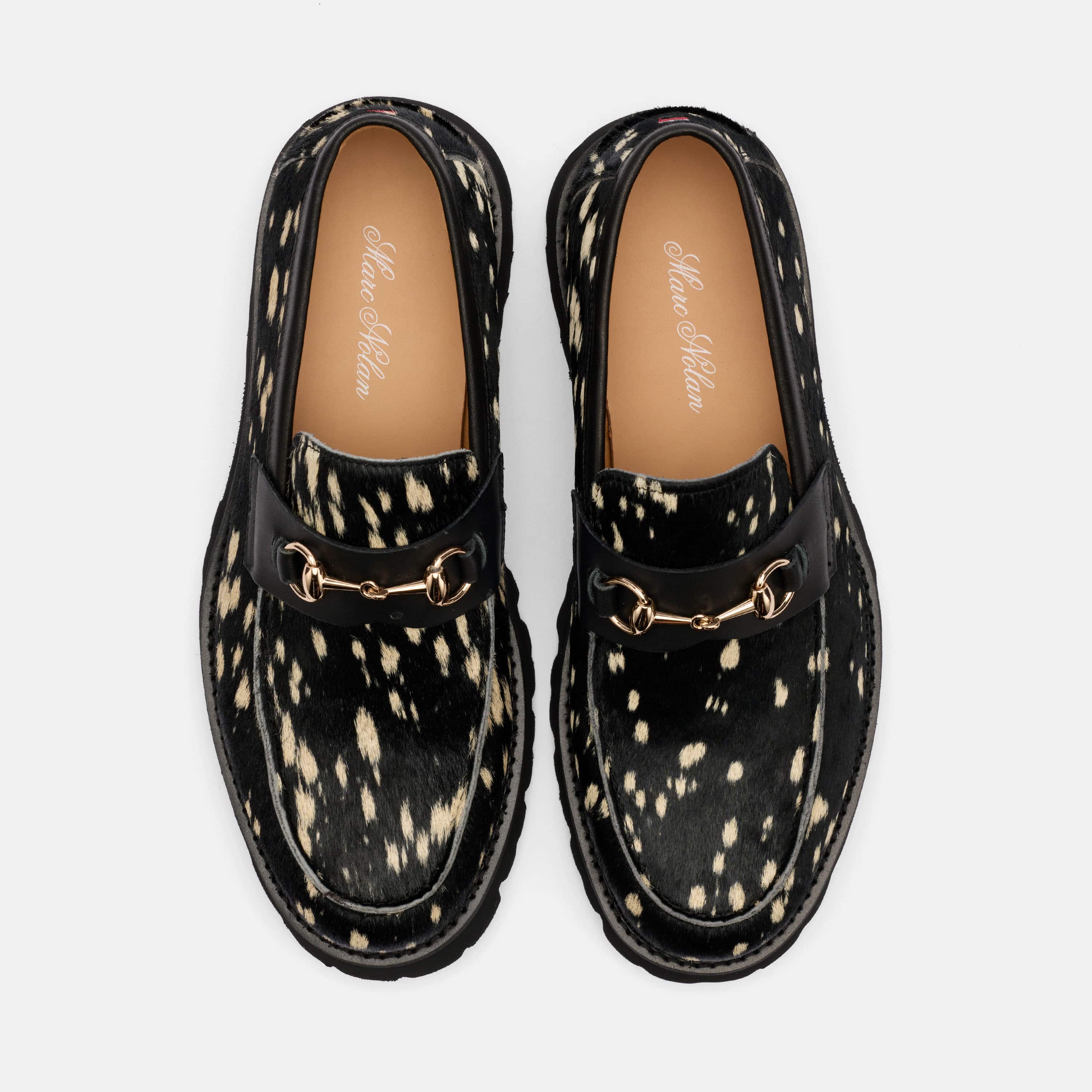 Blake Midnight Black Pony Hair Lug Bit Loafers