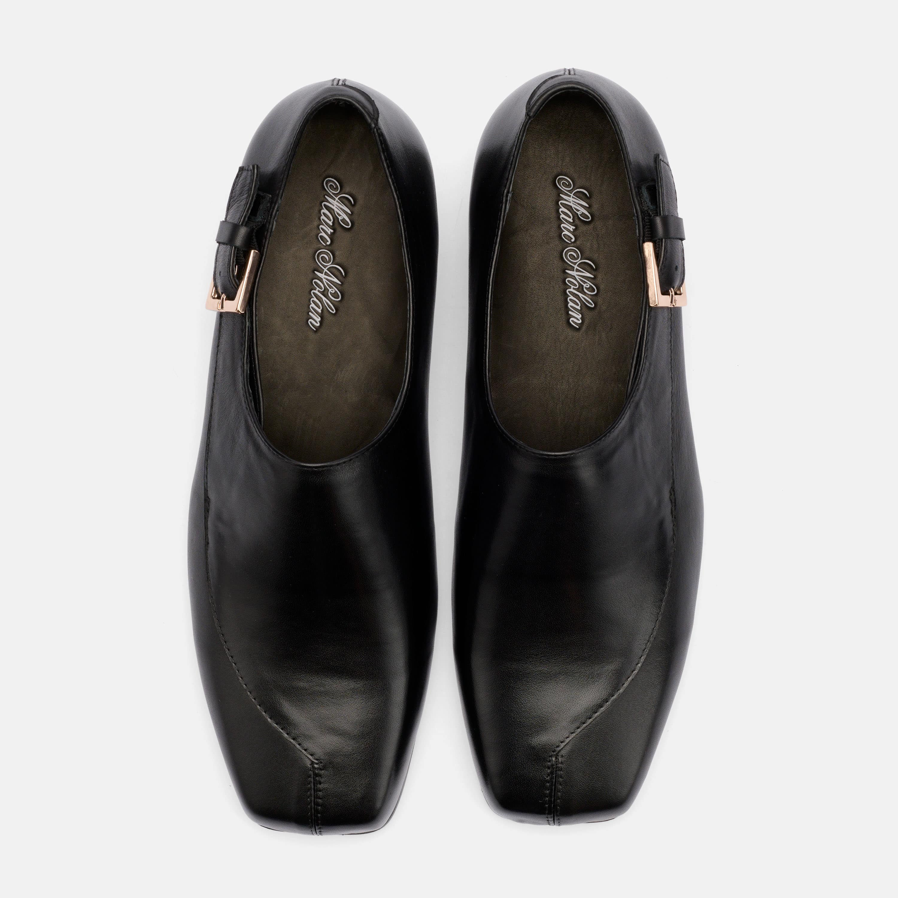 Bond Black Calf Leather Monk Strap Shoe