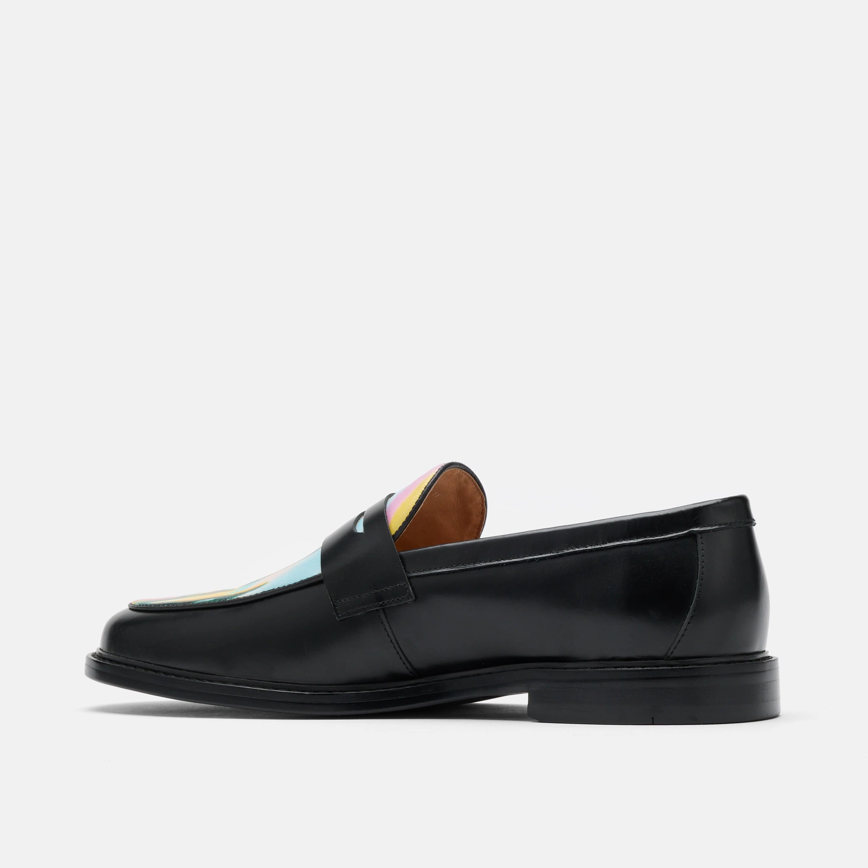 Calum Cactus Leather Penny Loafers
