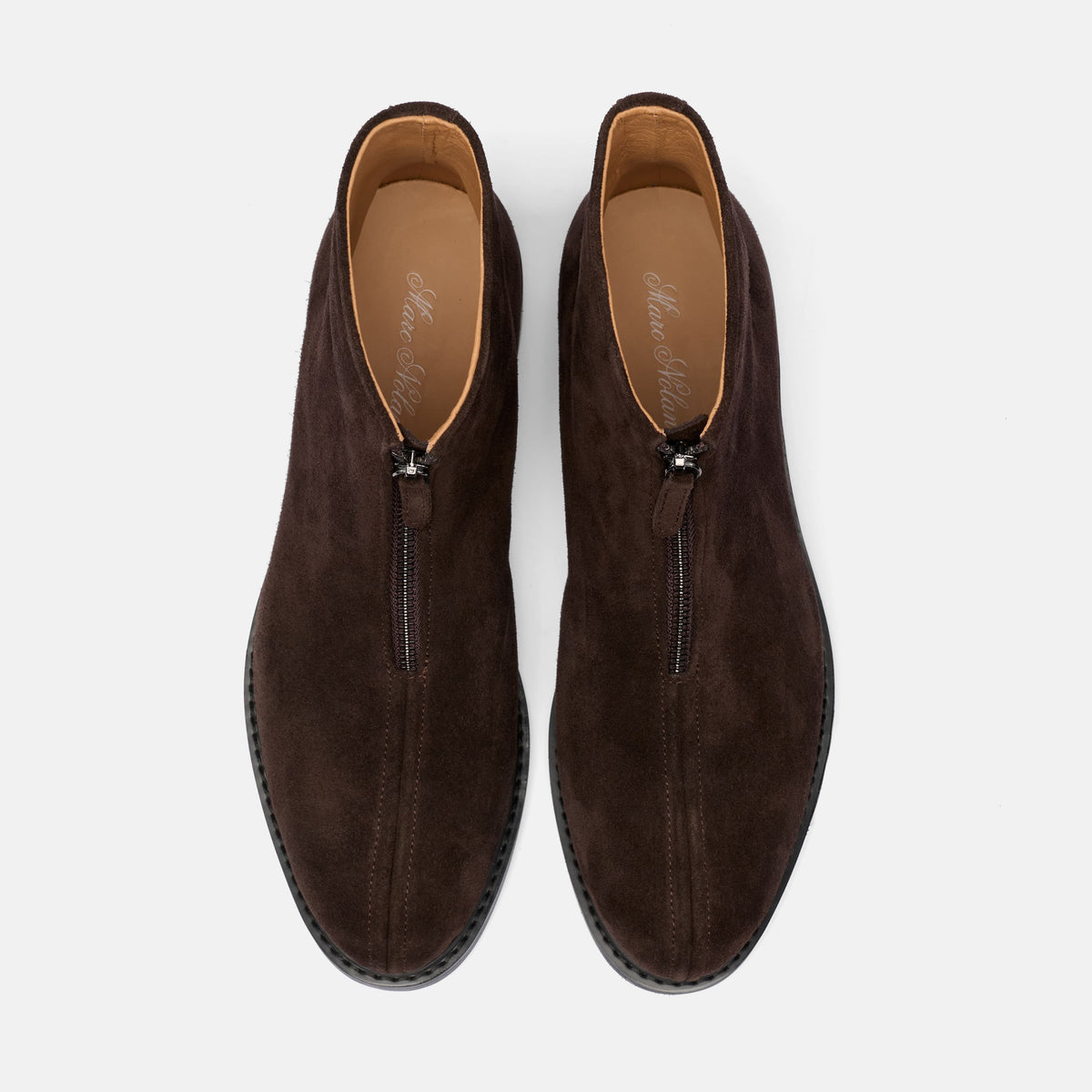 Canal Chocolate Suede Zip Boot