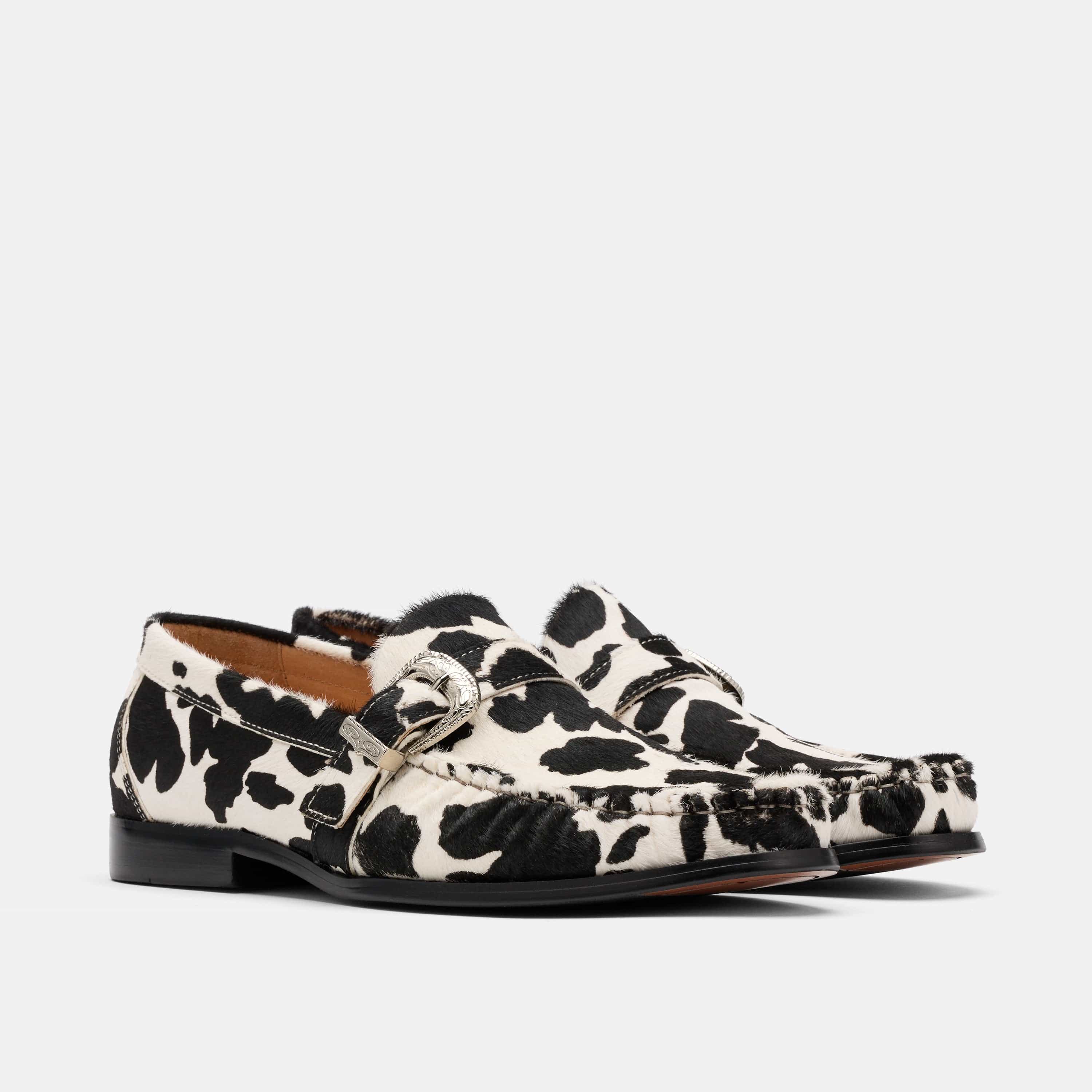 Cato Cowhide Buckle Loafers