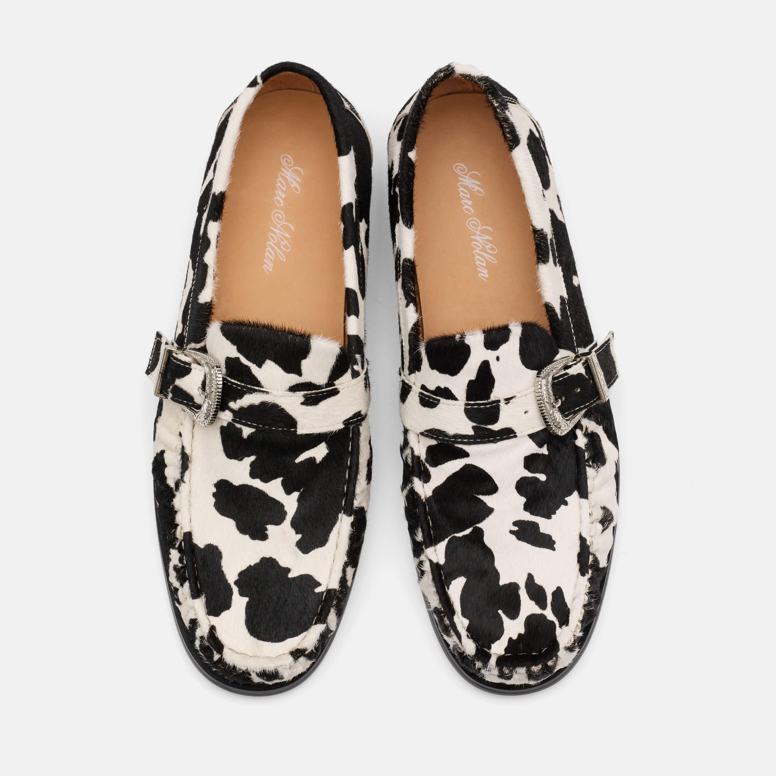 Cato Cowhide Buckle Loafers