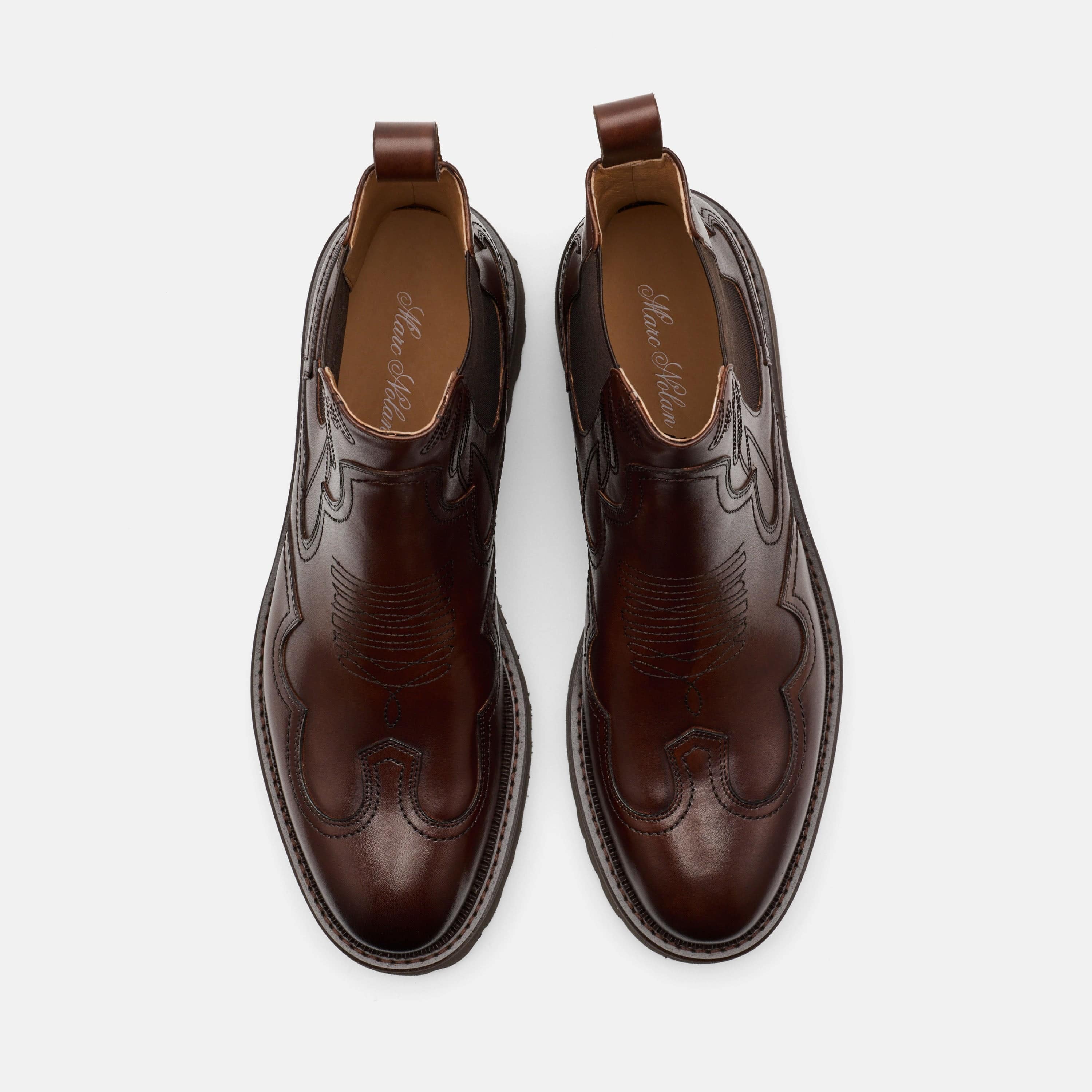 Dax Chocolate Leather Chelsea Boots