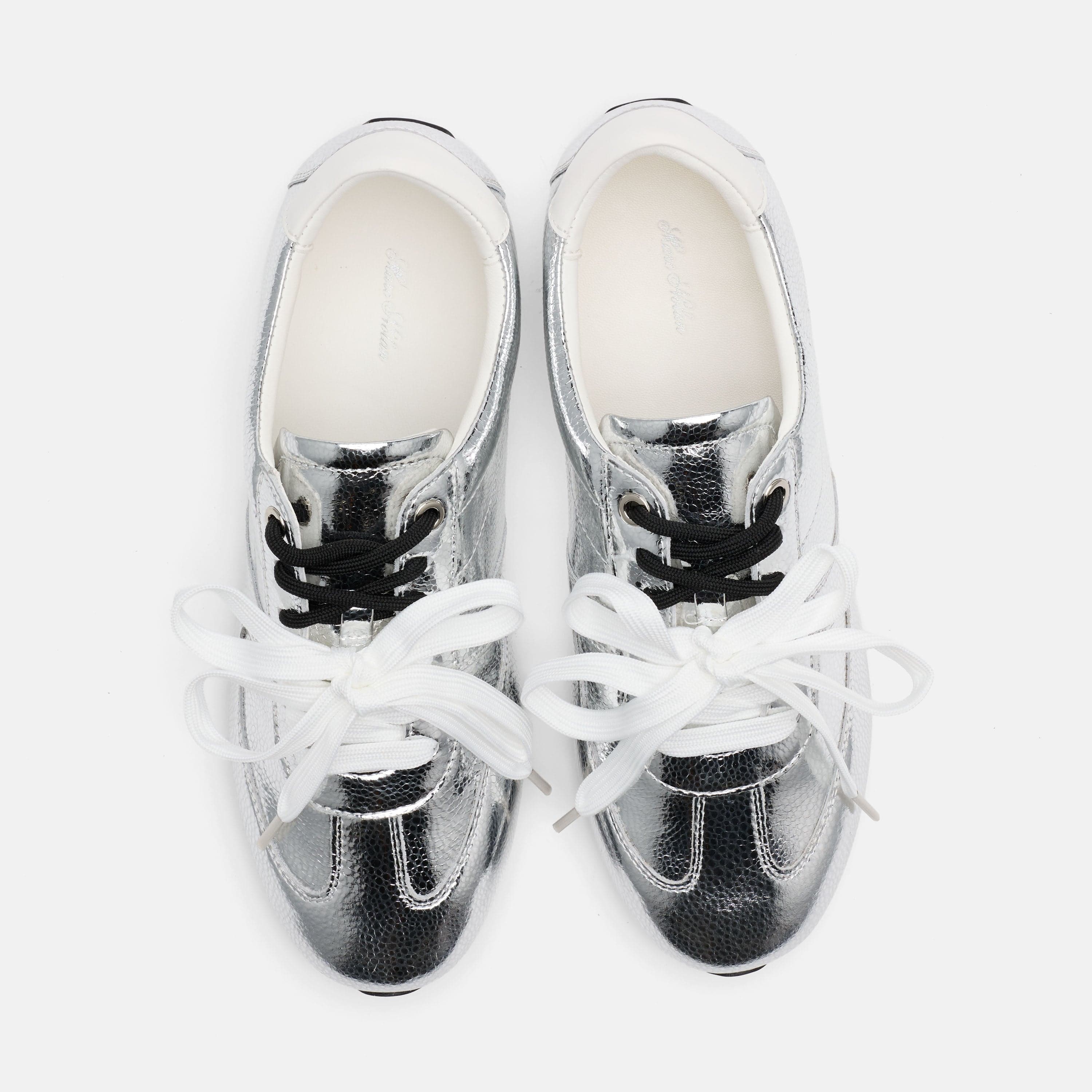 Colette Silver Metallic Leather Sneakers