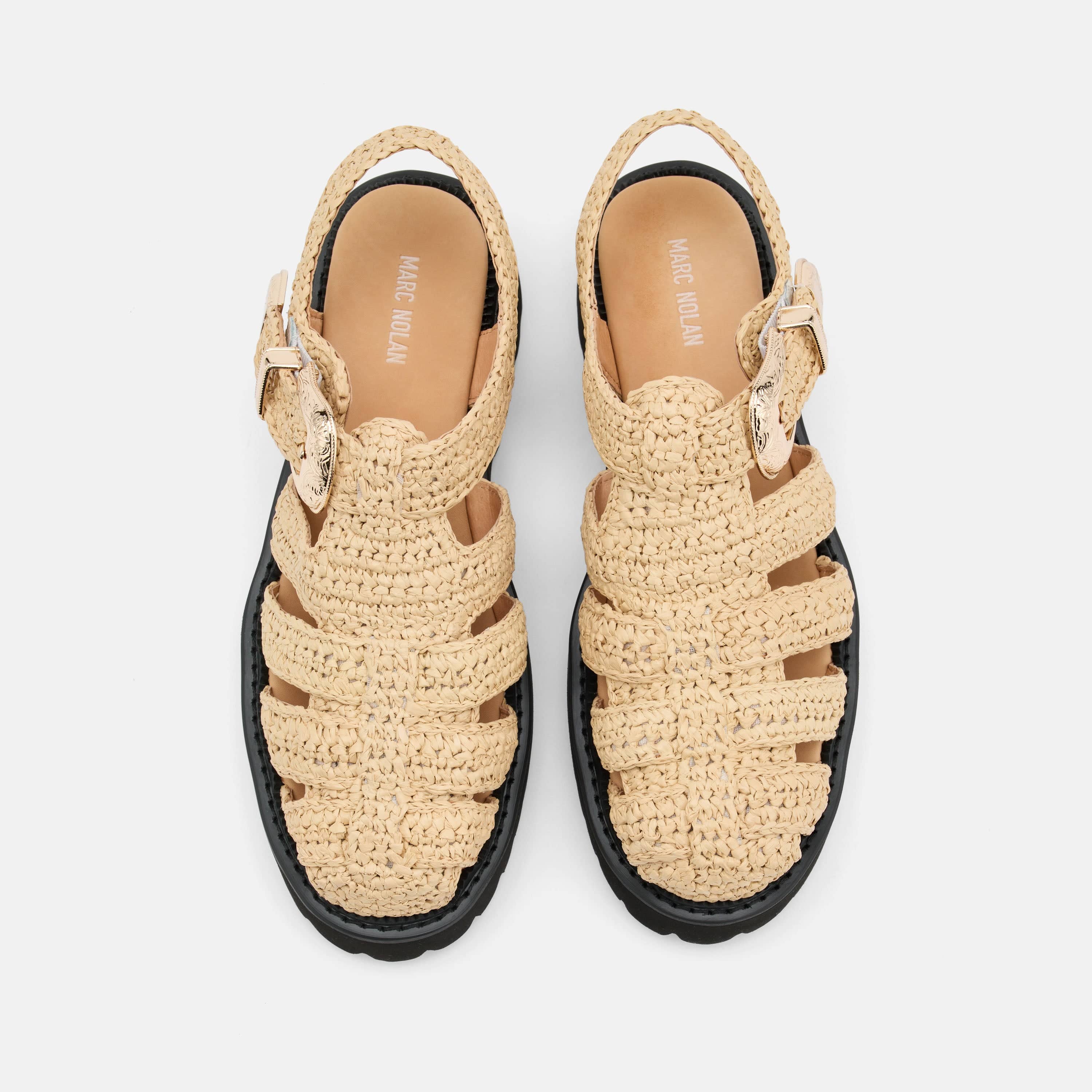 Maya Cream Crochet Lug Fisherman Sandals