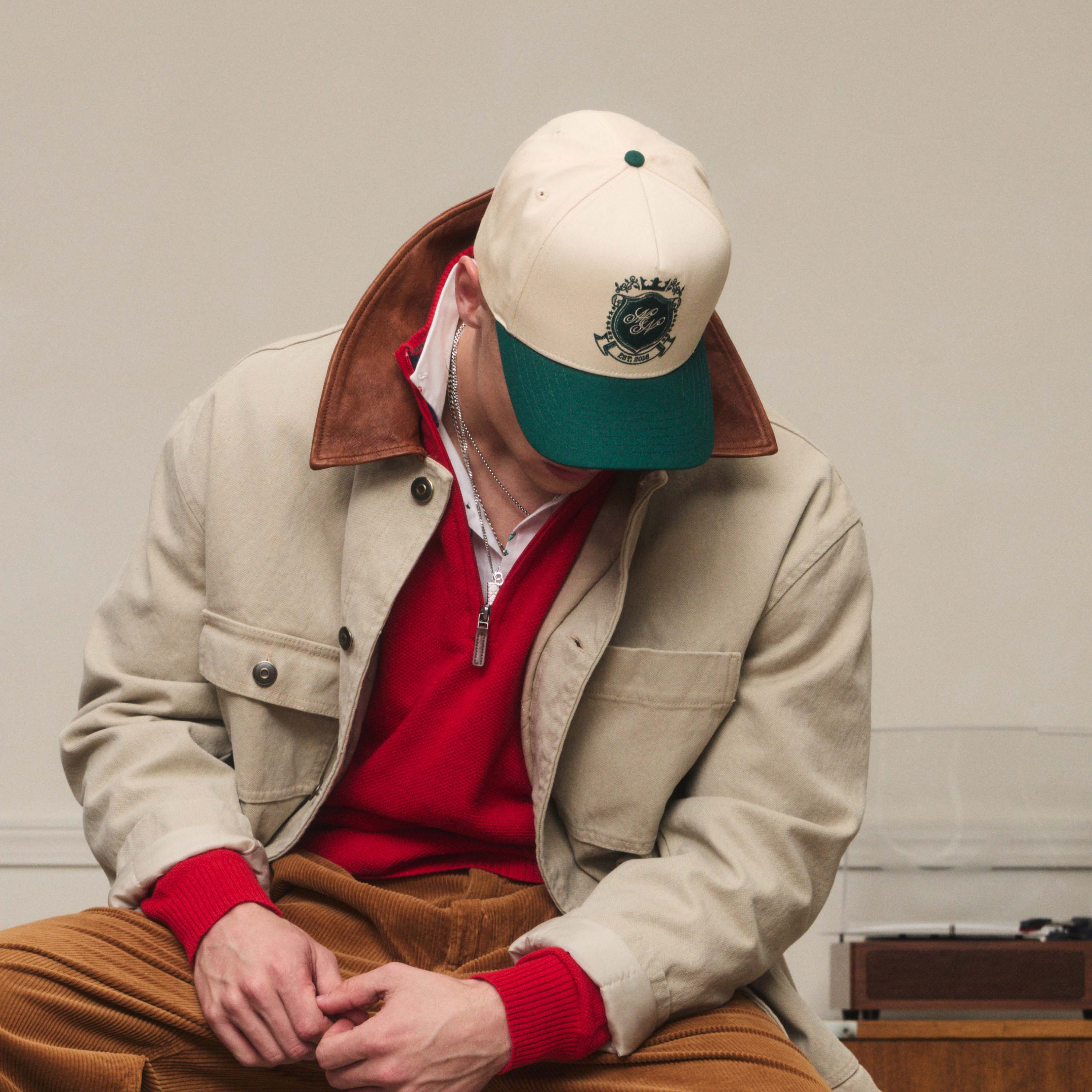 Marc Nolan Crest Logo Hat - Cream