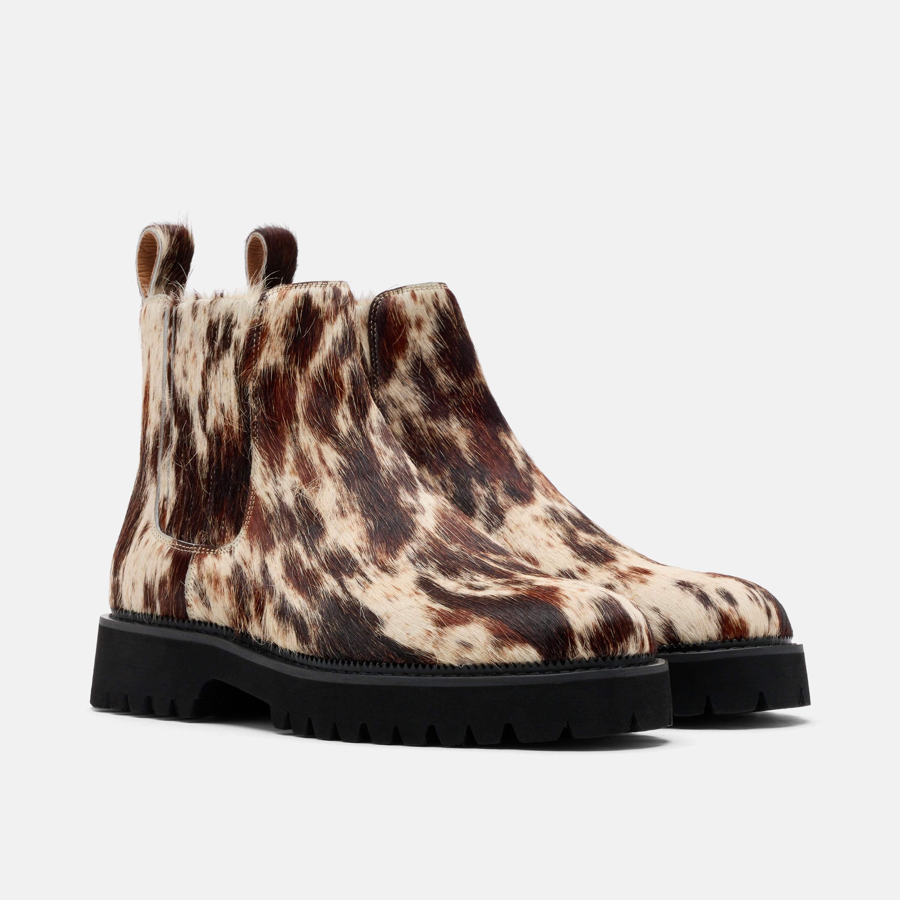 Dax Tiger Horse Pony Hair Chelsea Boots