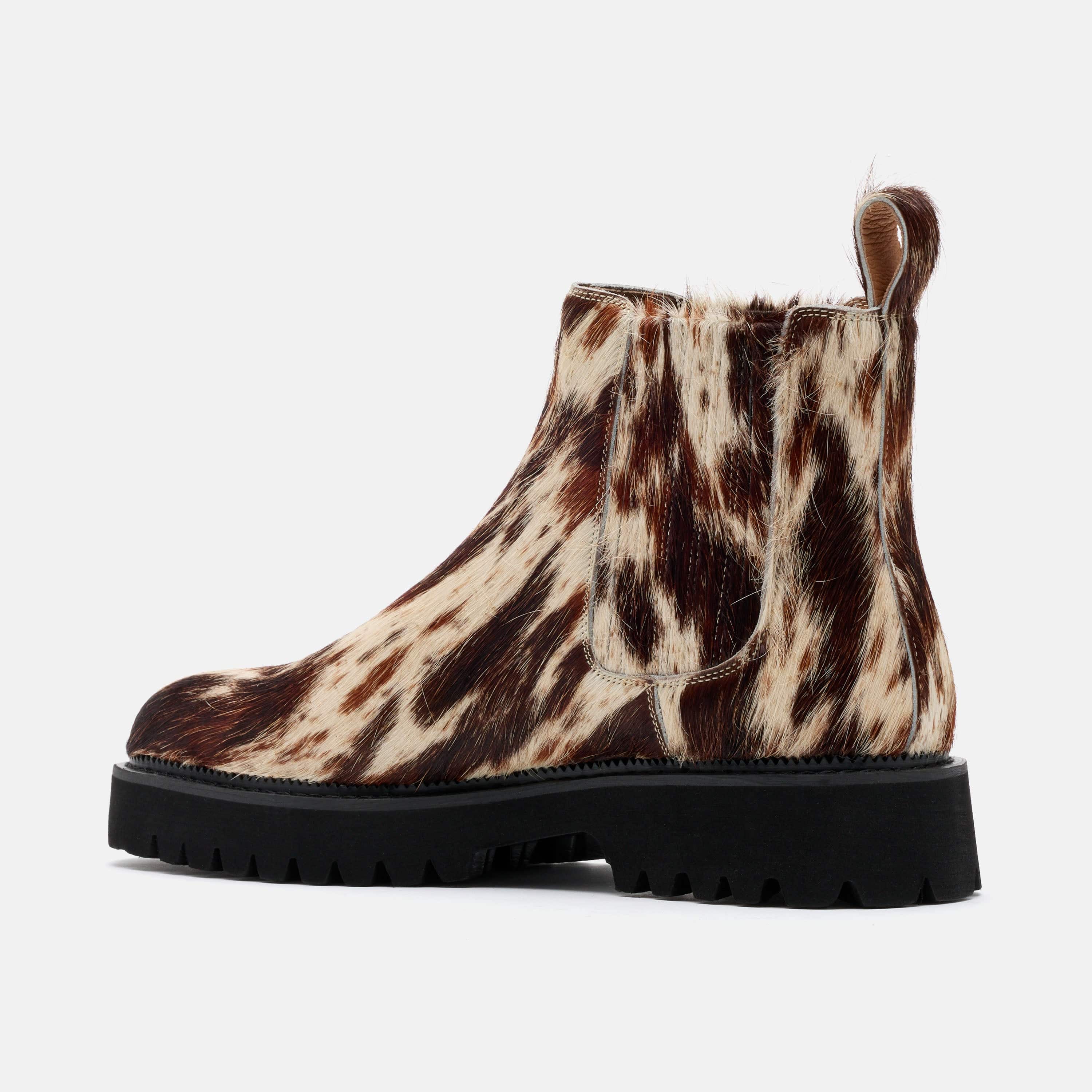 Dax Tiger Horse Pony Hair Chelsea Boots