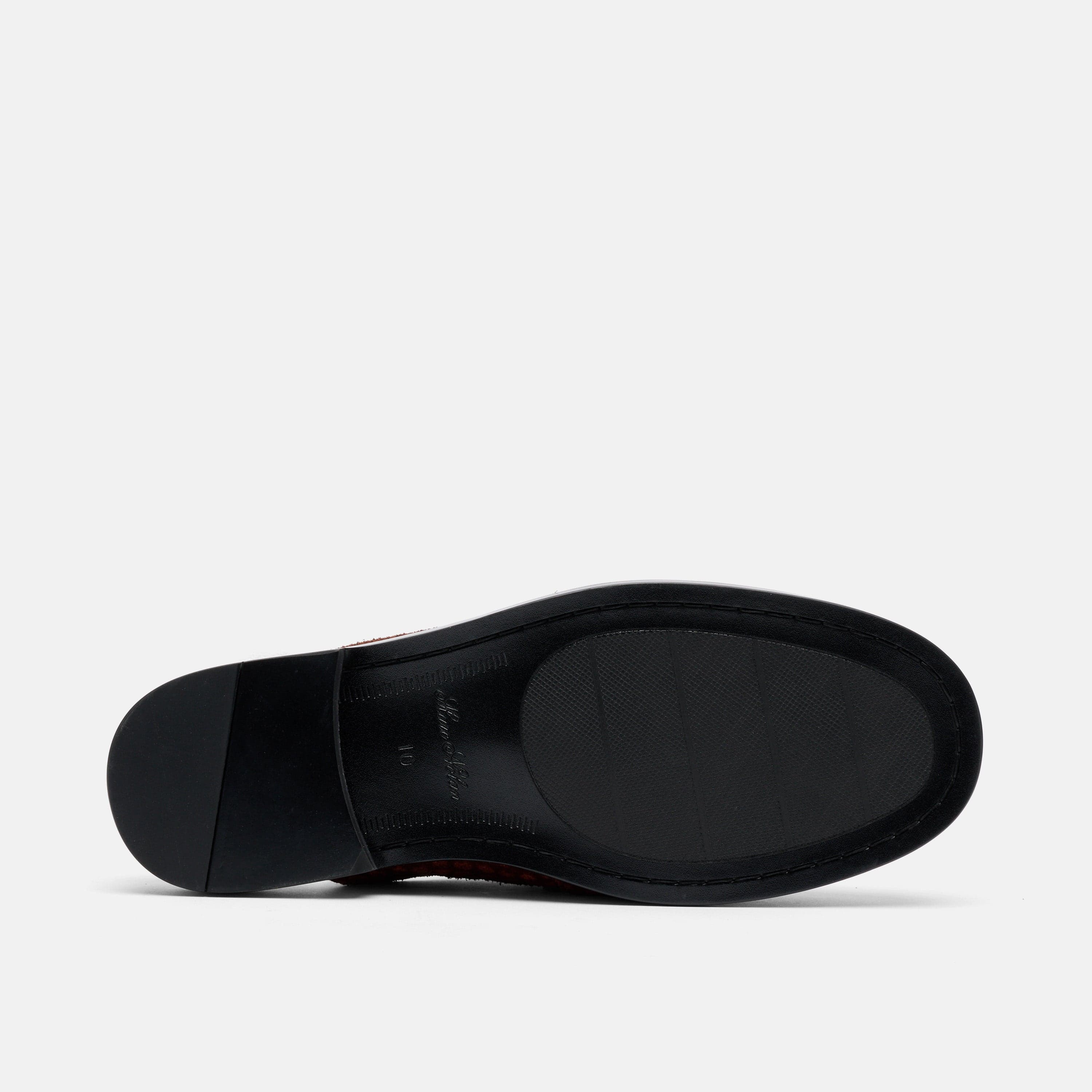 Del Mar Brown Croc Suede Loafer Mules