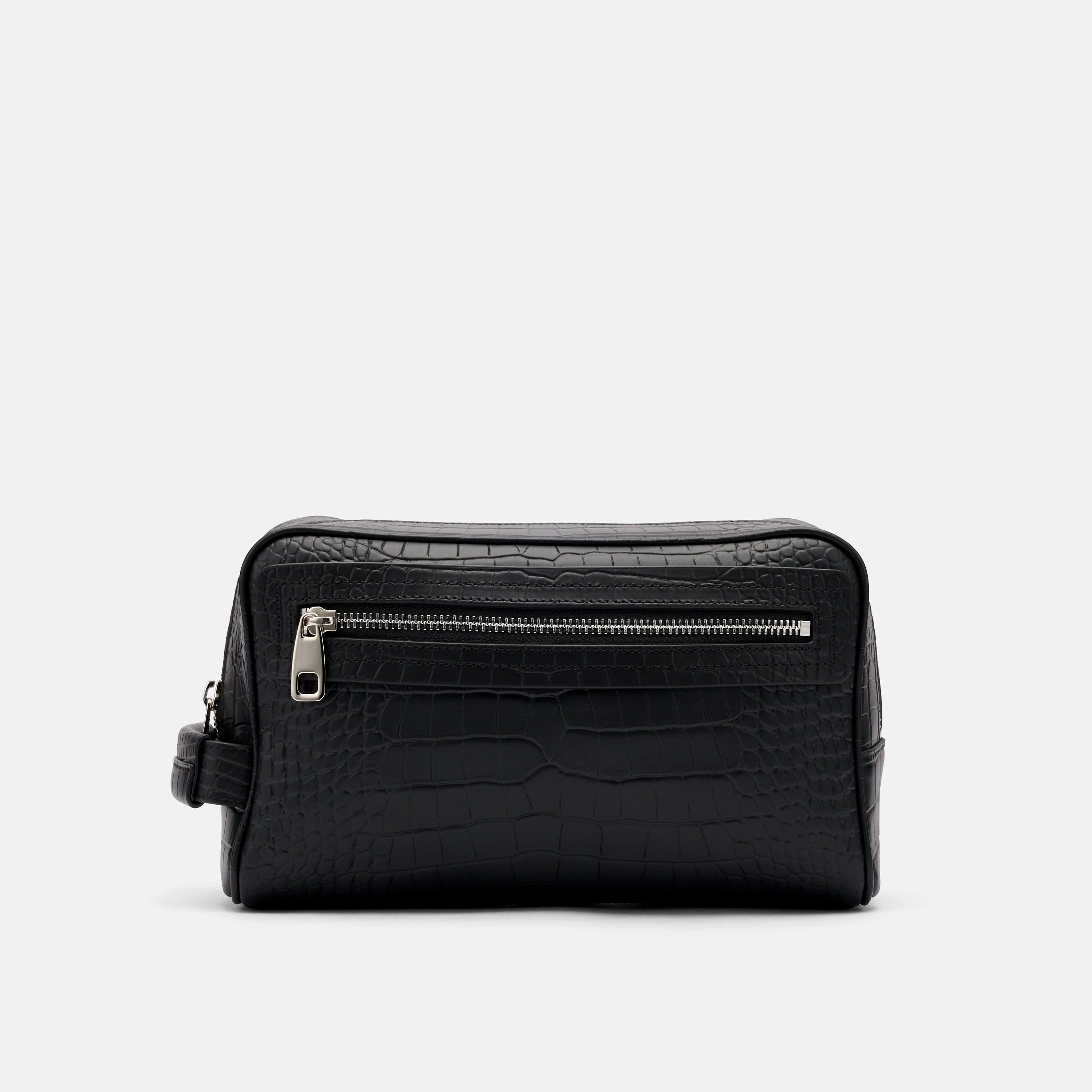 Marc Nolan Dopp Kit - Black Crocskin