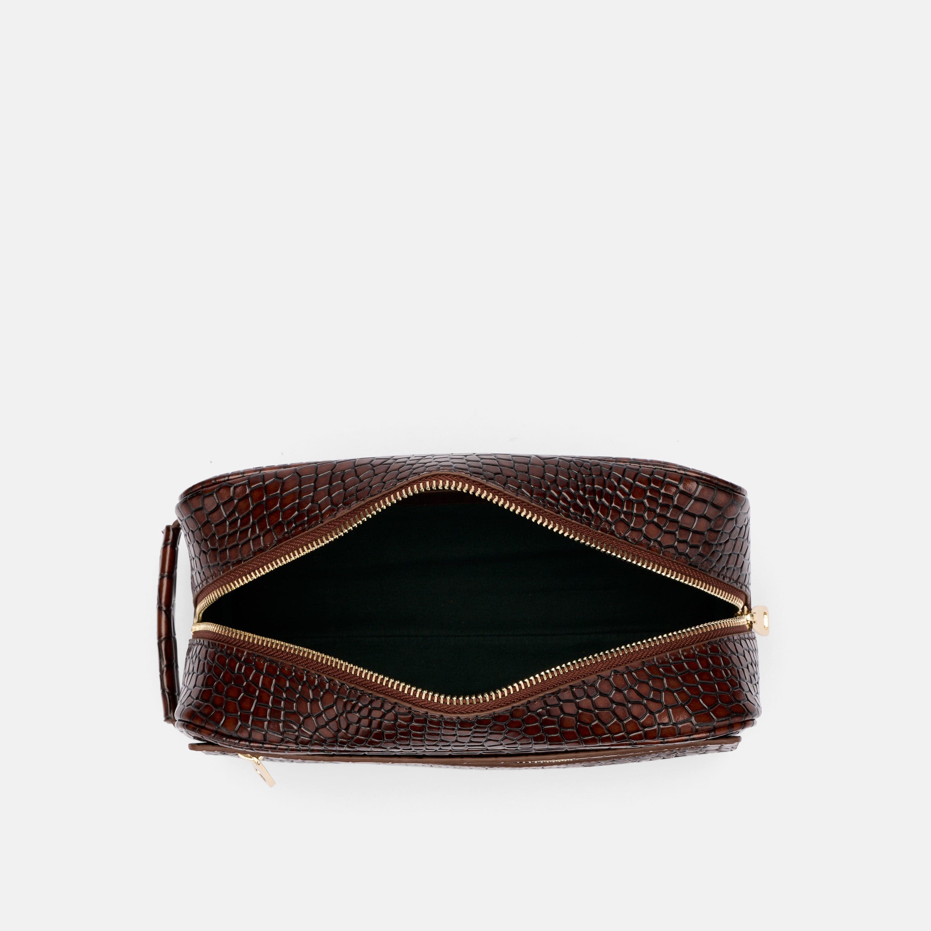 Marc Nolan Dopp Kit - Brown Crocskin