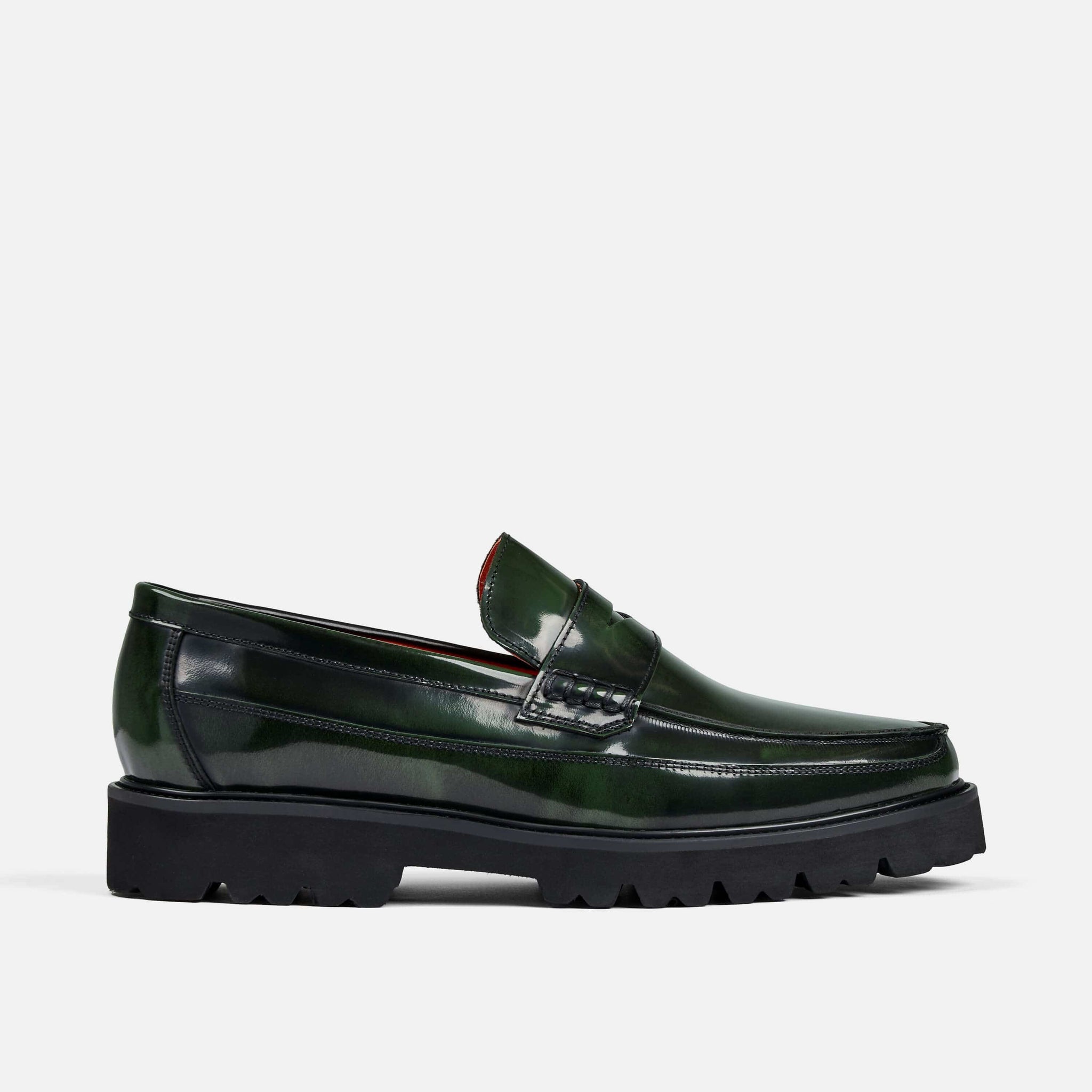 green and black dress shoes Mens Black & Green Leather Wingtip Dress Shoes main image 1