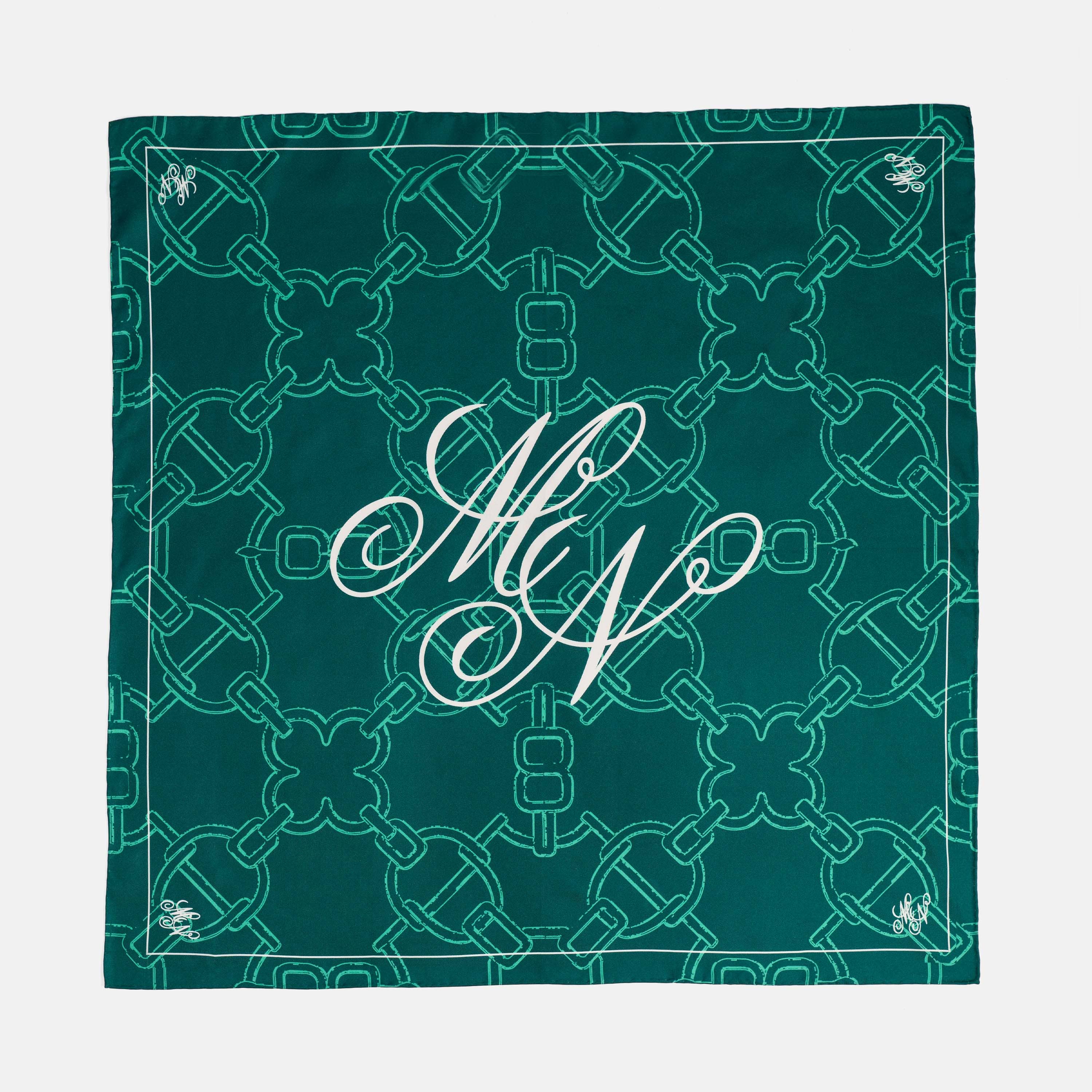 Marc Nolan Silk Scarf - Green