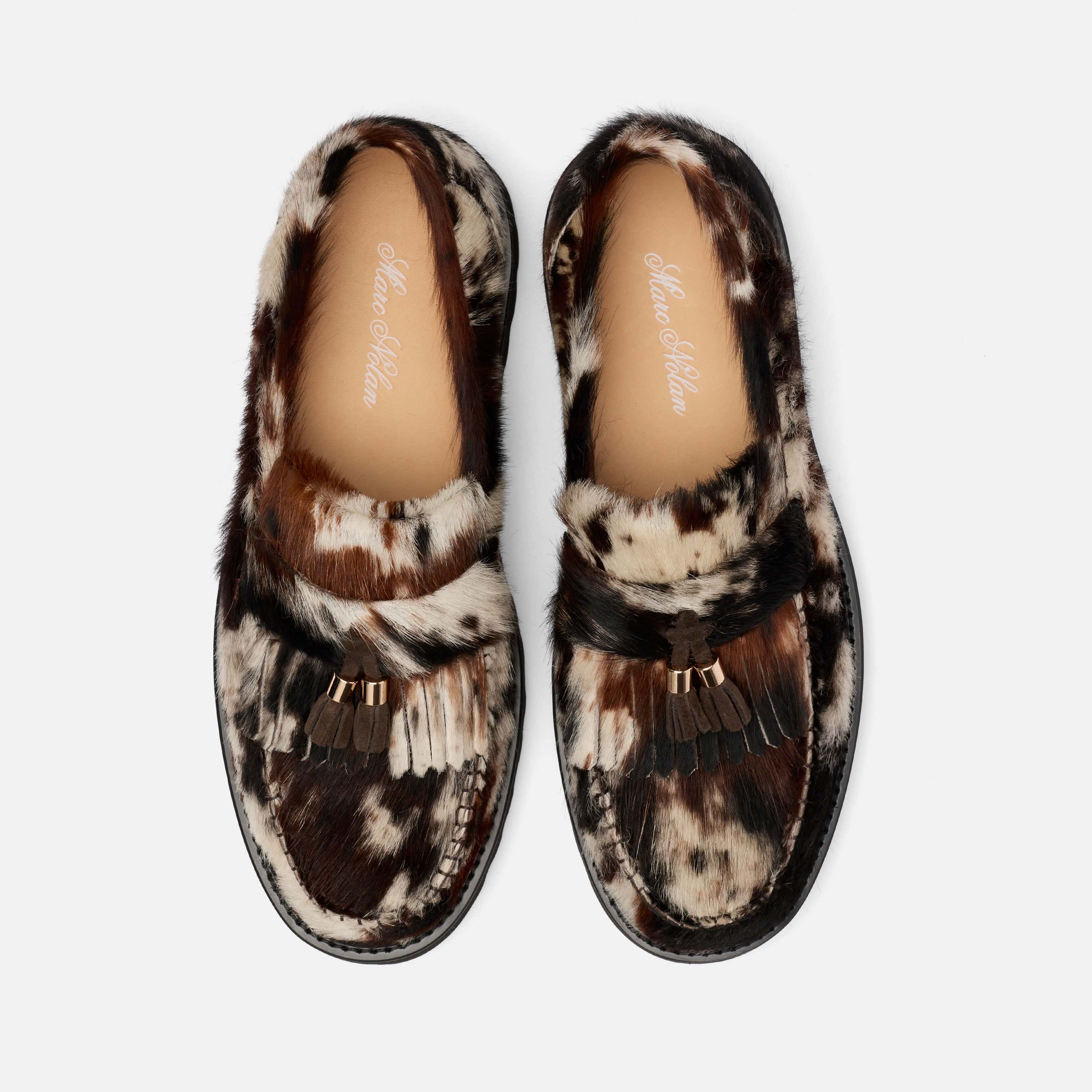 Journey Dark Horse Pony Hair Lug Tassel Loafer