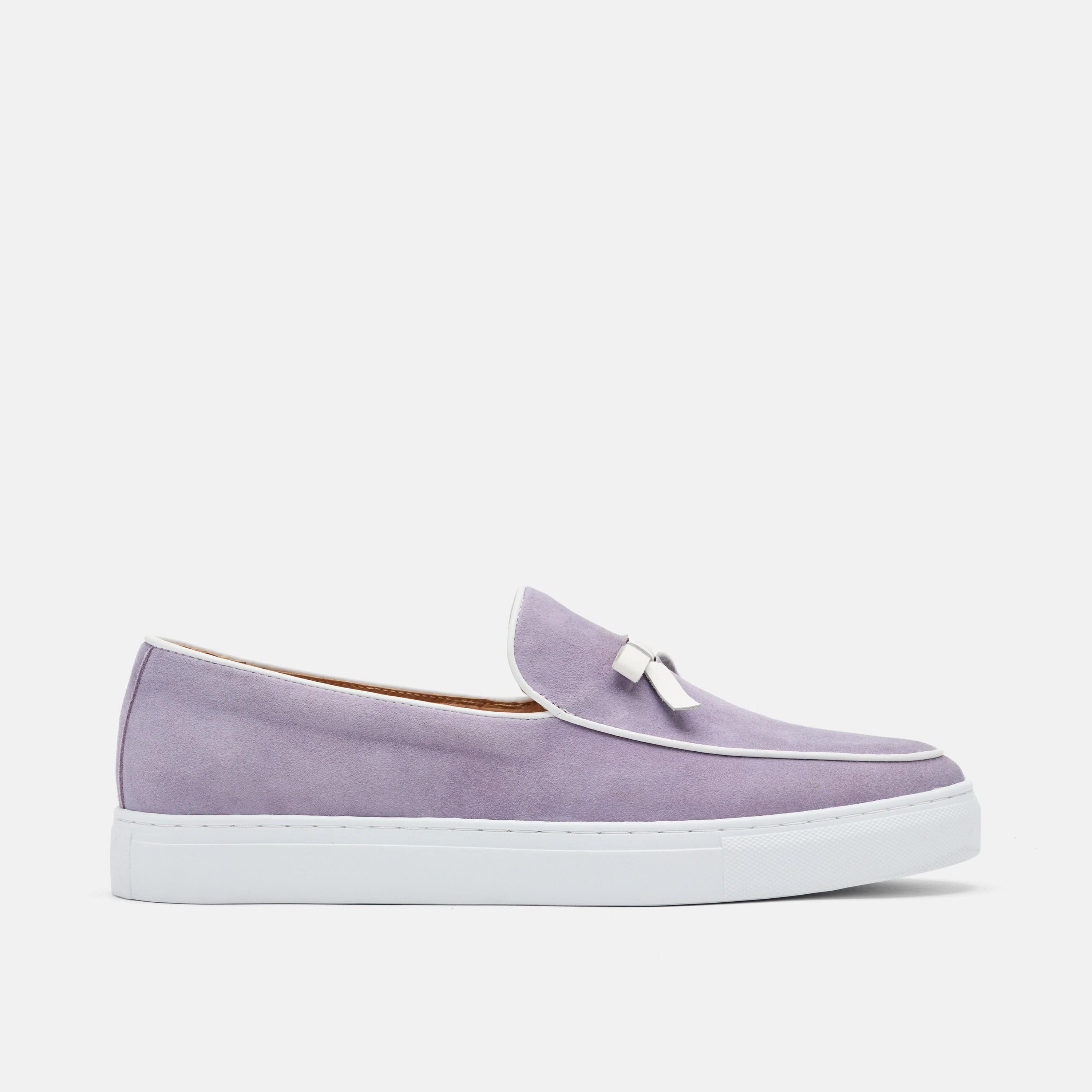 Odell Lavender Suede Belgian Loafer Sneakers