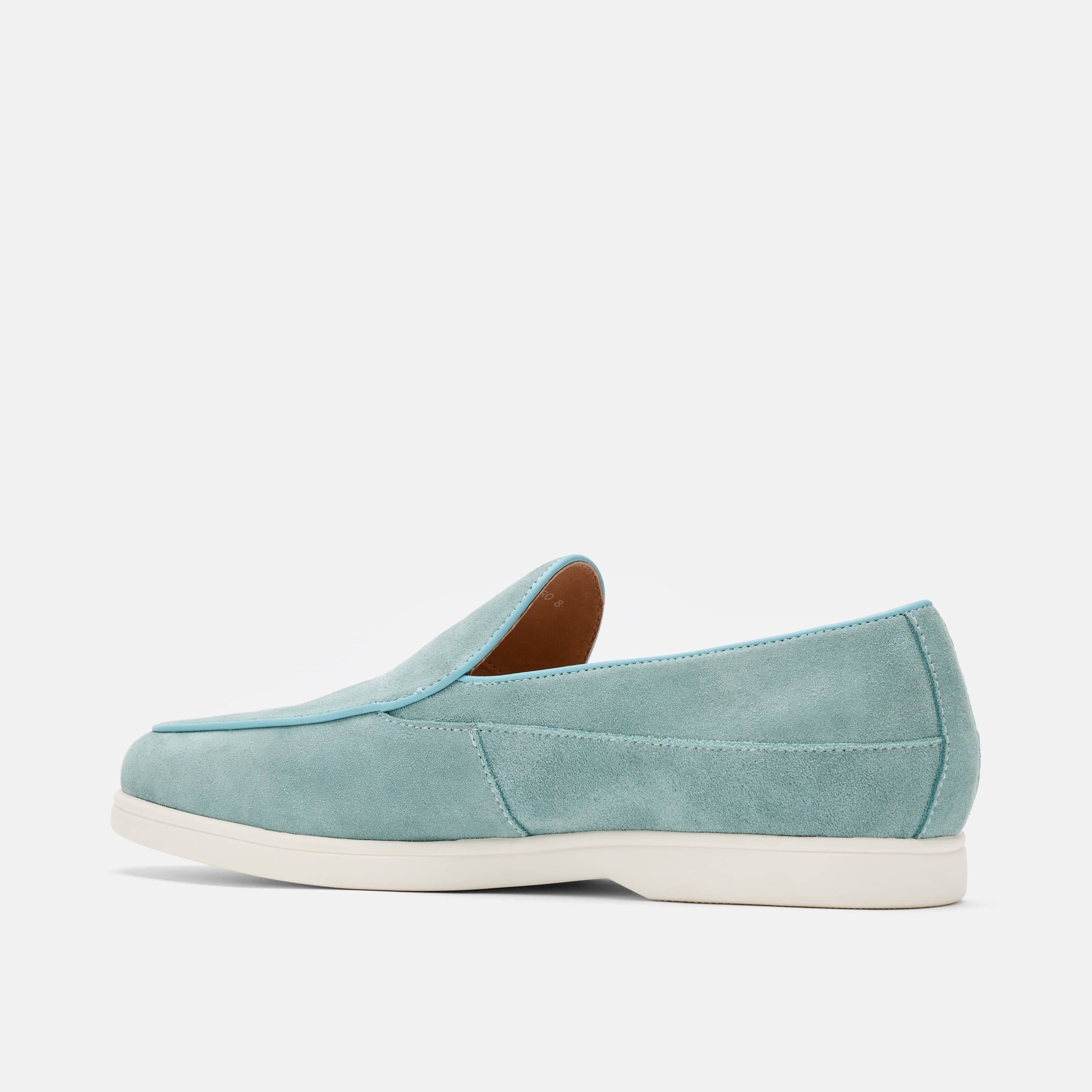 Alessandro Light Blue Suede Venetian Loafers