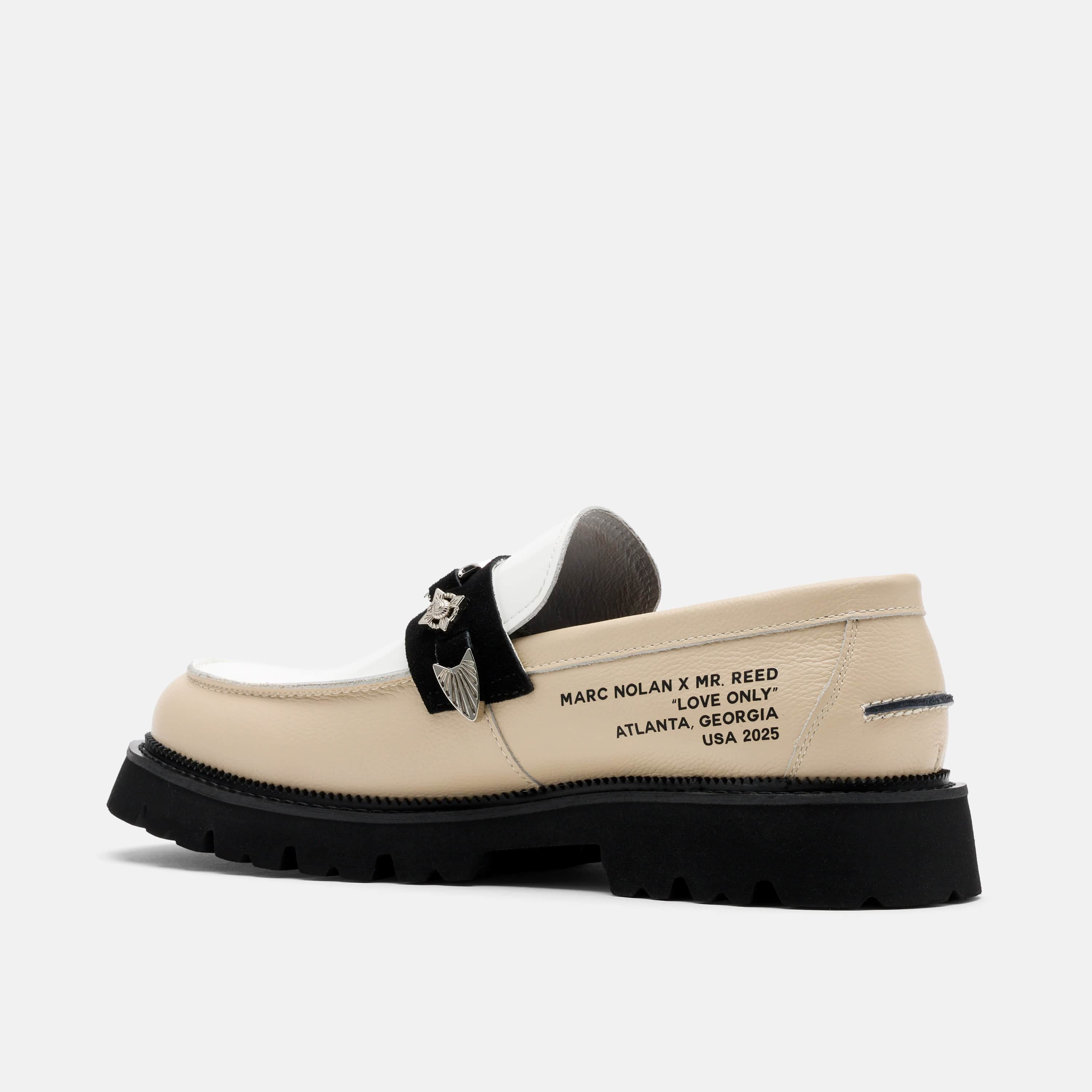 Mrr33d 'Love Only' Cream/White Lug Bit Loafers
