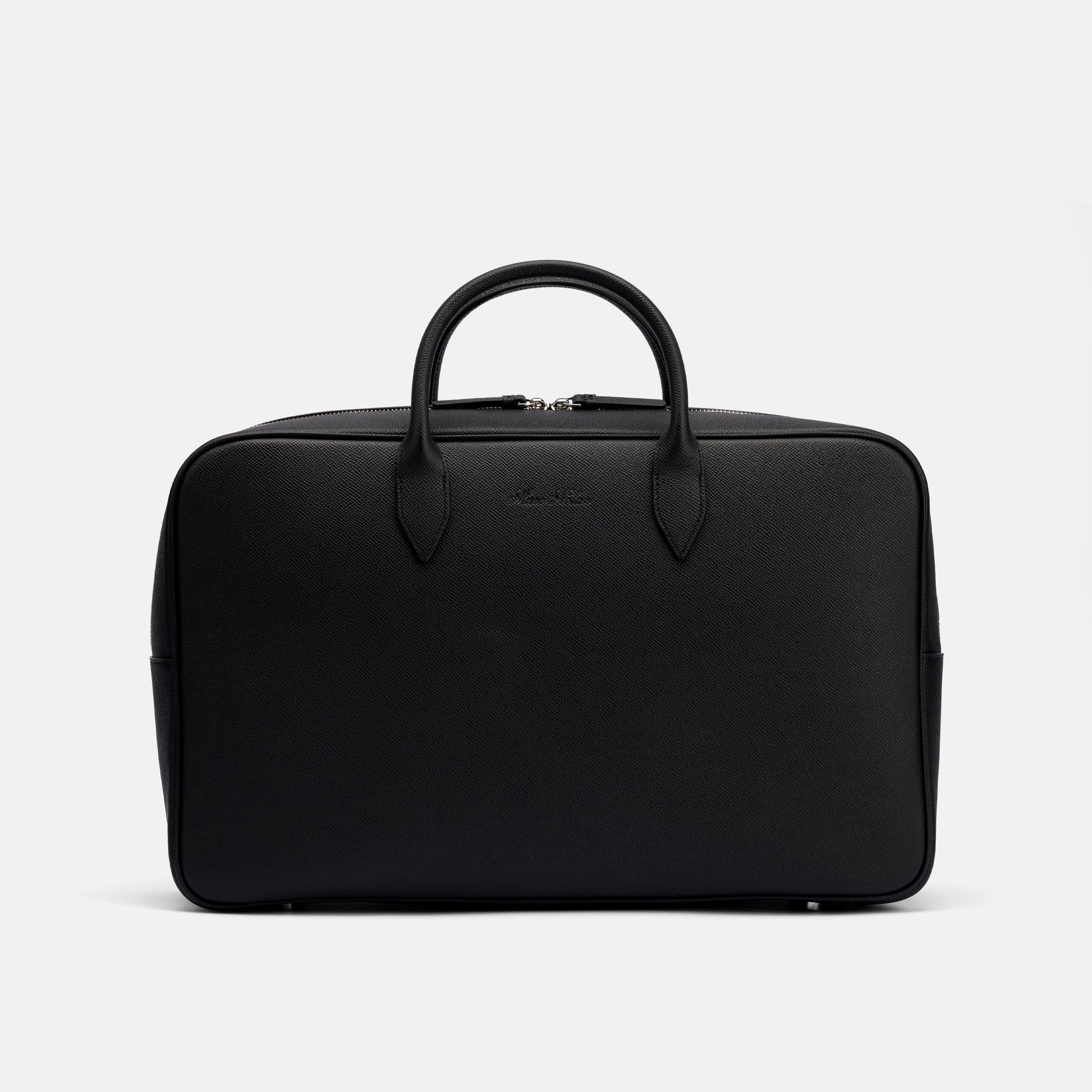 Marc Nolan Black Leather Briefcase Duffle
