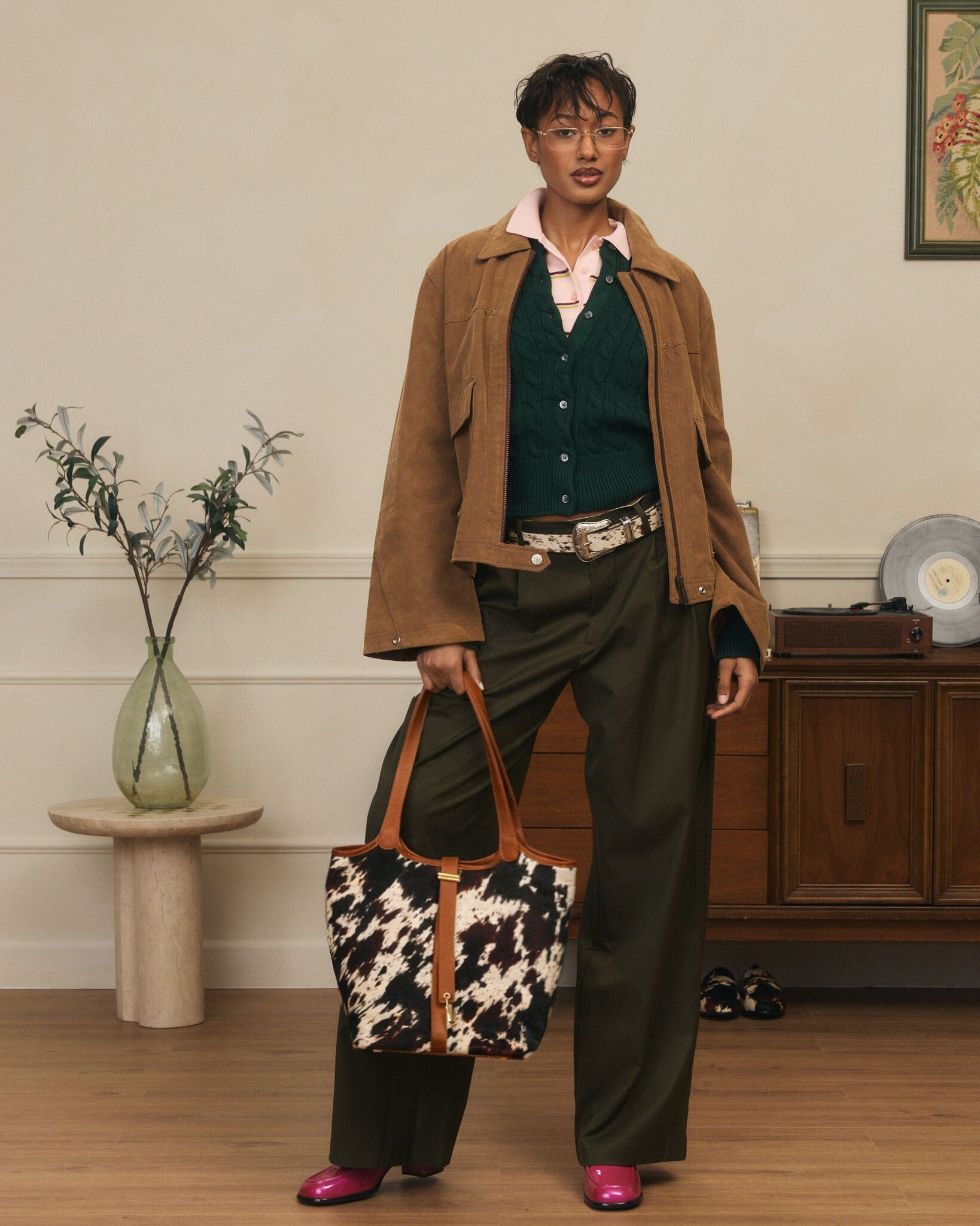 Mila Dark Horse Pony Hair Tote Bag