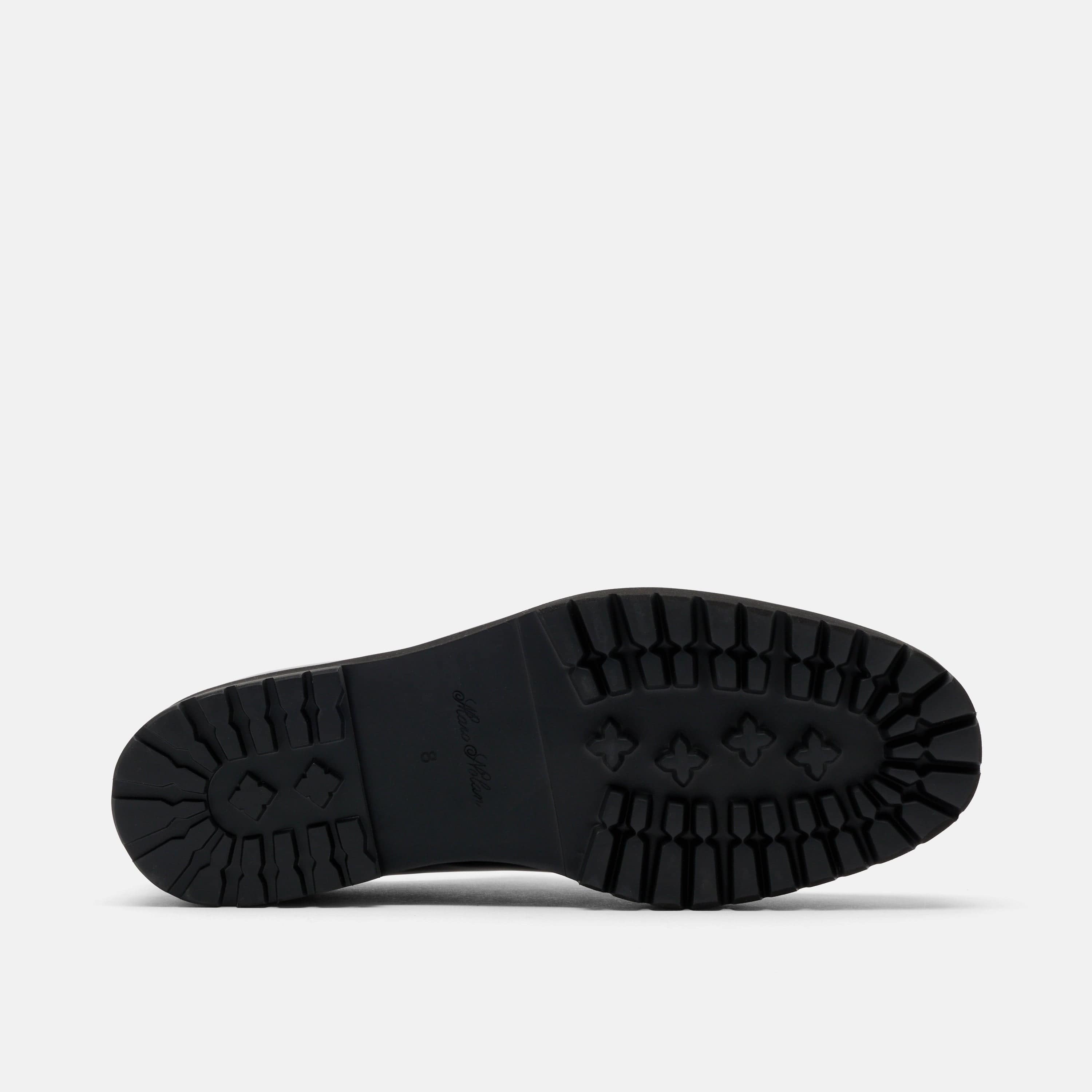 Montana Black Leather Moc Toe Derbys