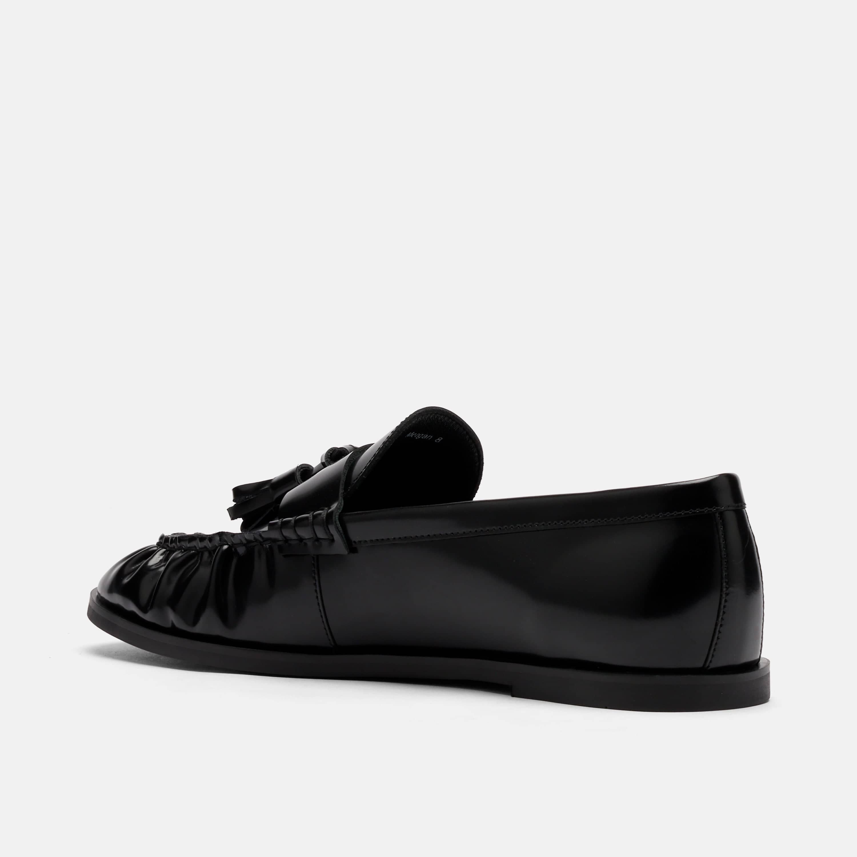 Morgan Black Patent Leather Tassel Loafers