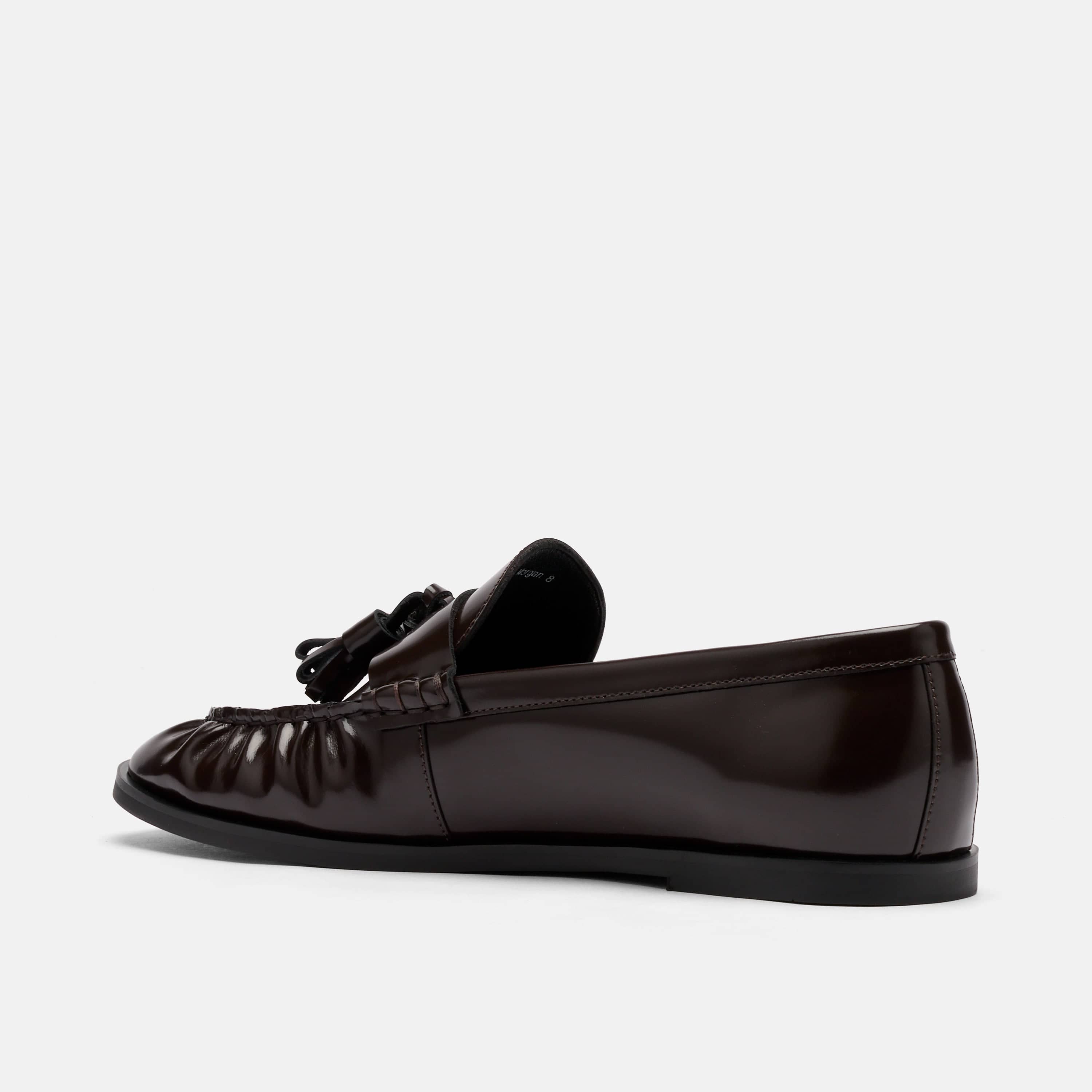 Morgan Dark Cherry Patent Leather Tassel Loafers