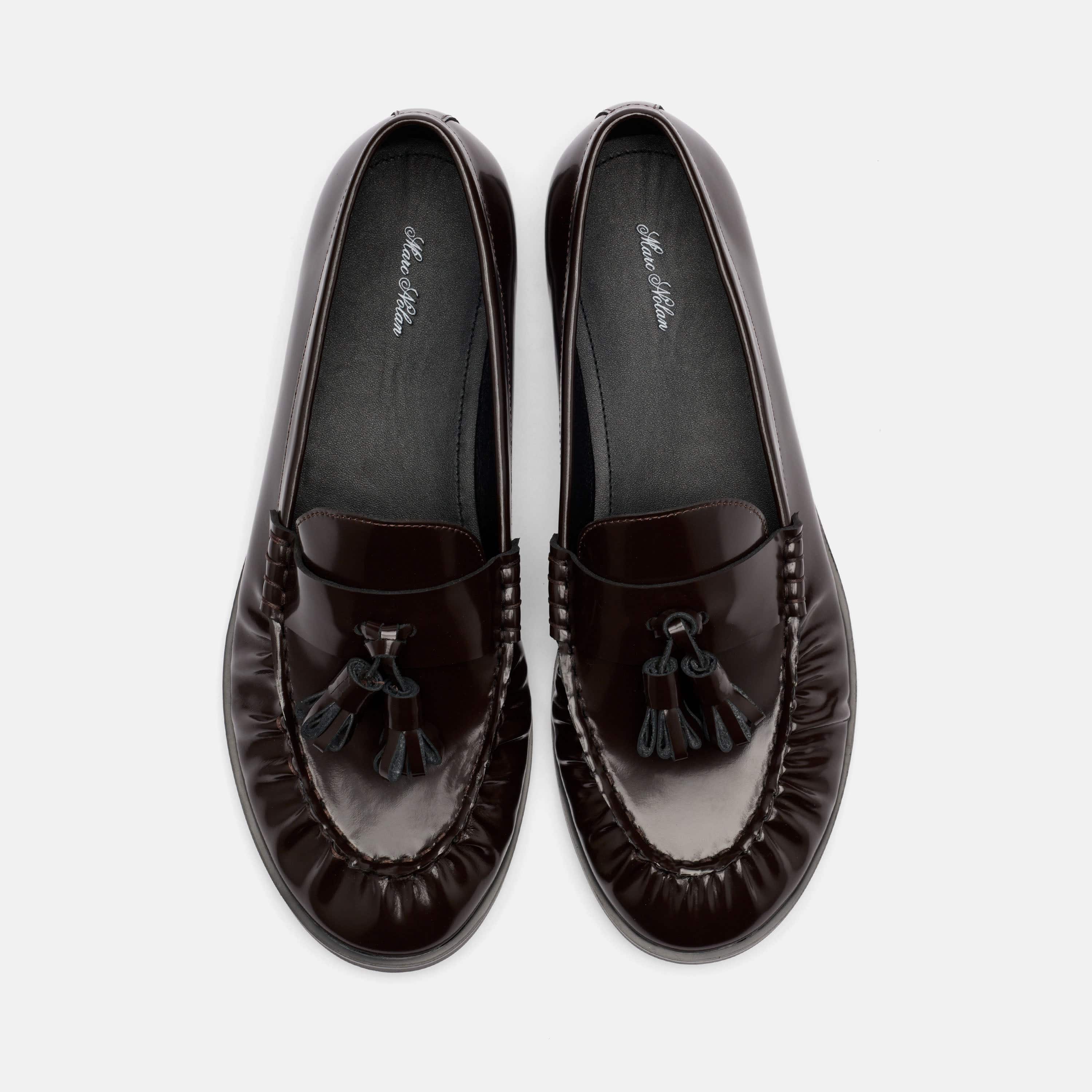 Morgan Dark Cherry Patent Leather Tassel Loafers