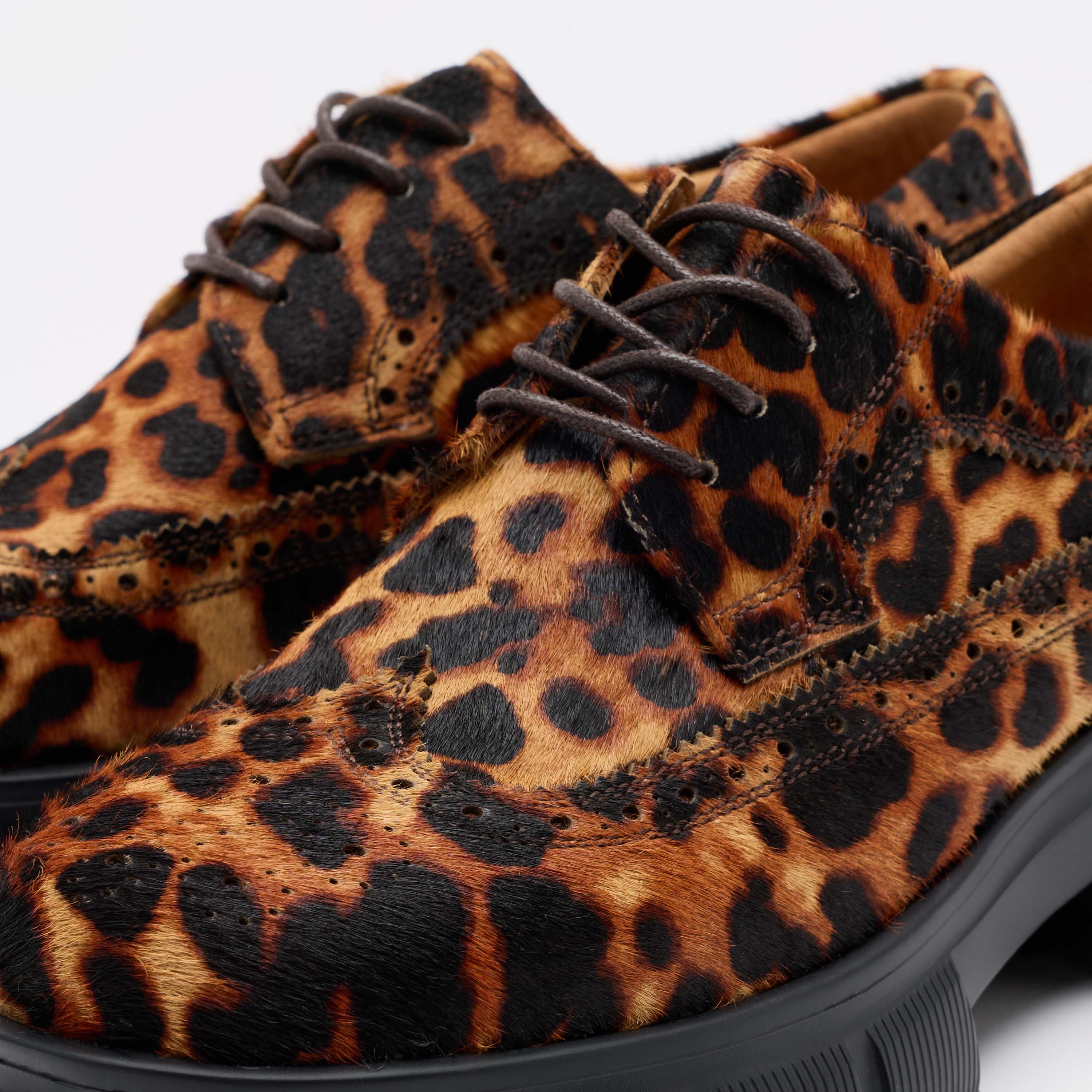 Ms. Alexander Leopard Lug Wingtip Derby