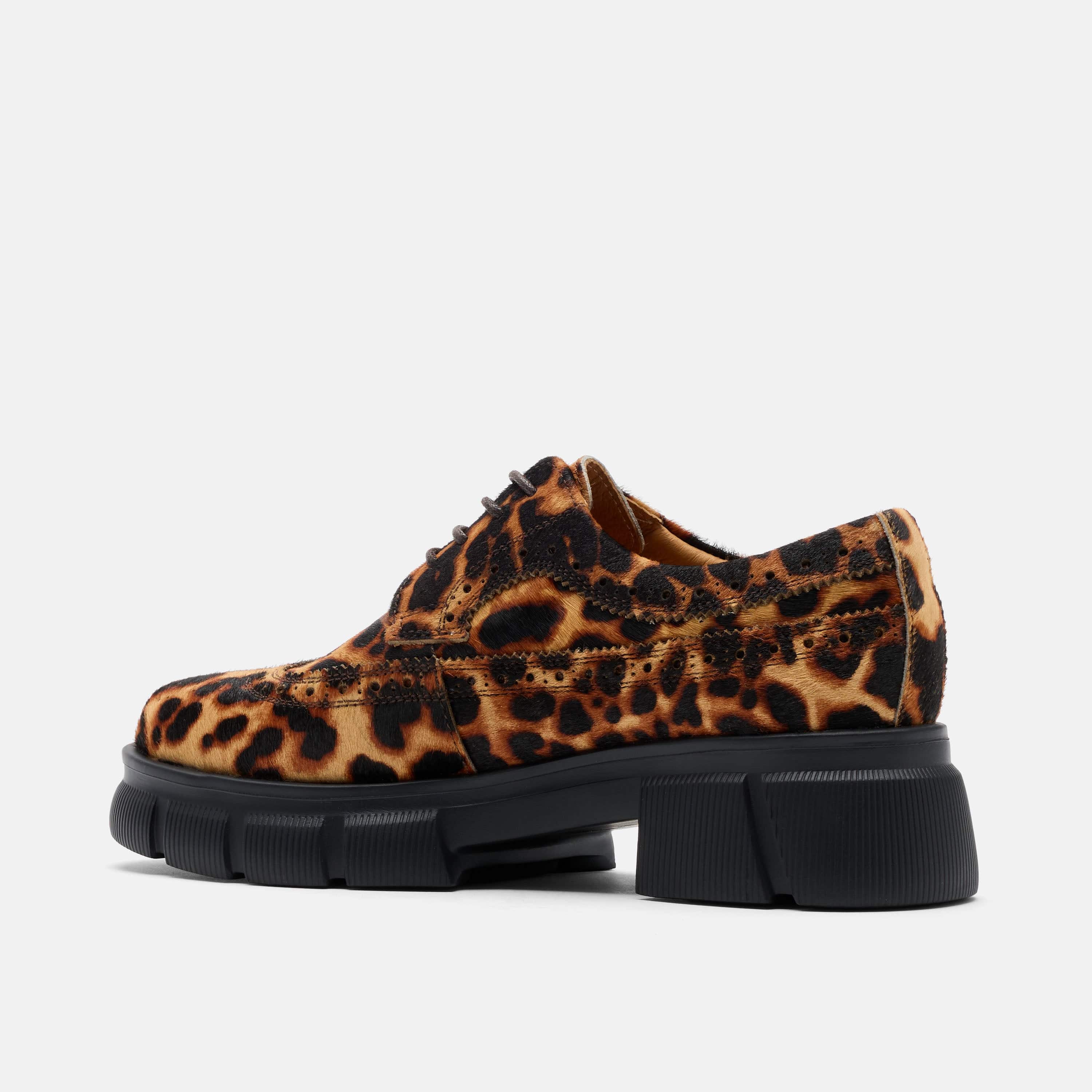 Ms. Alexander Leopard Lug Wingtip Derby