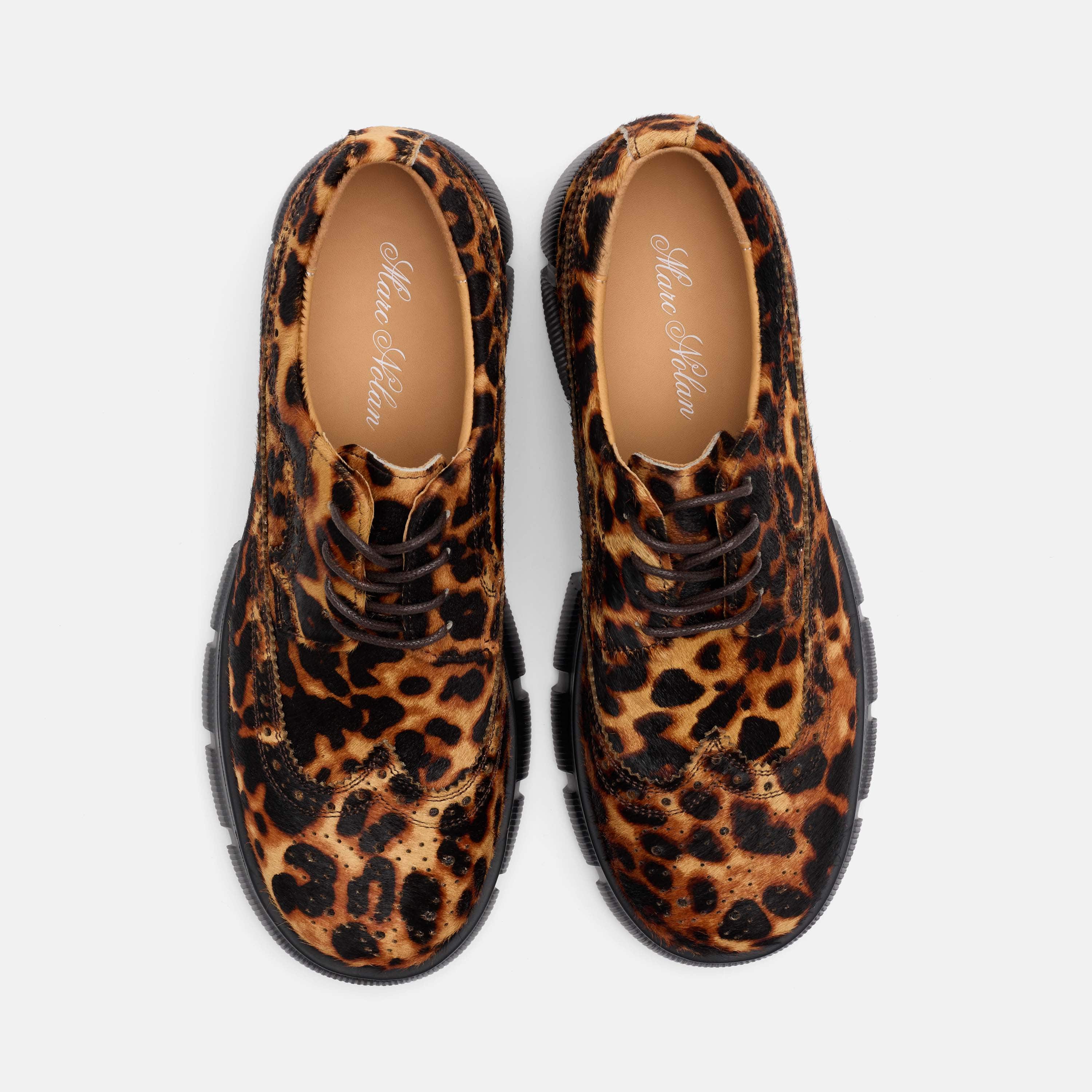 Ms. Alexander Leopard Lug Wingtip Derby