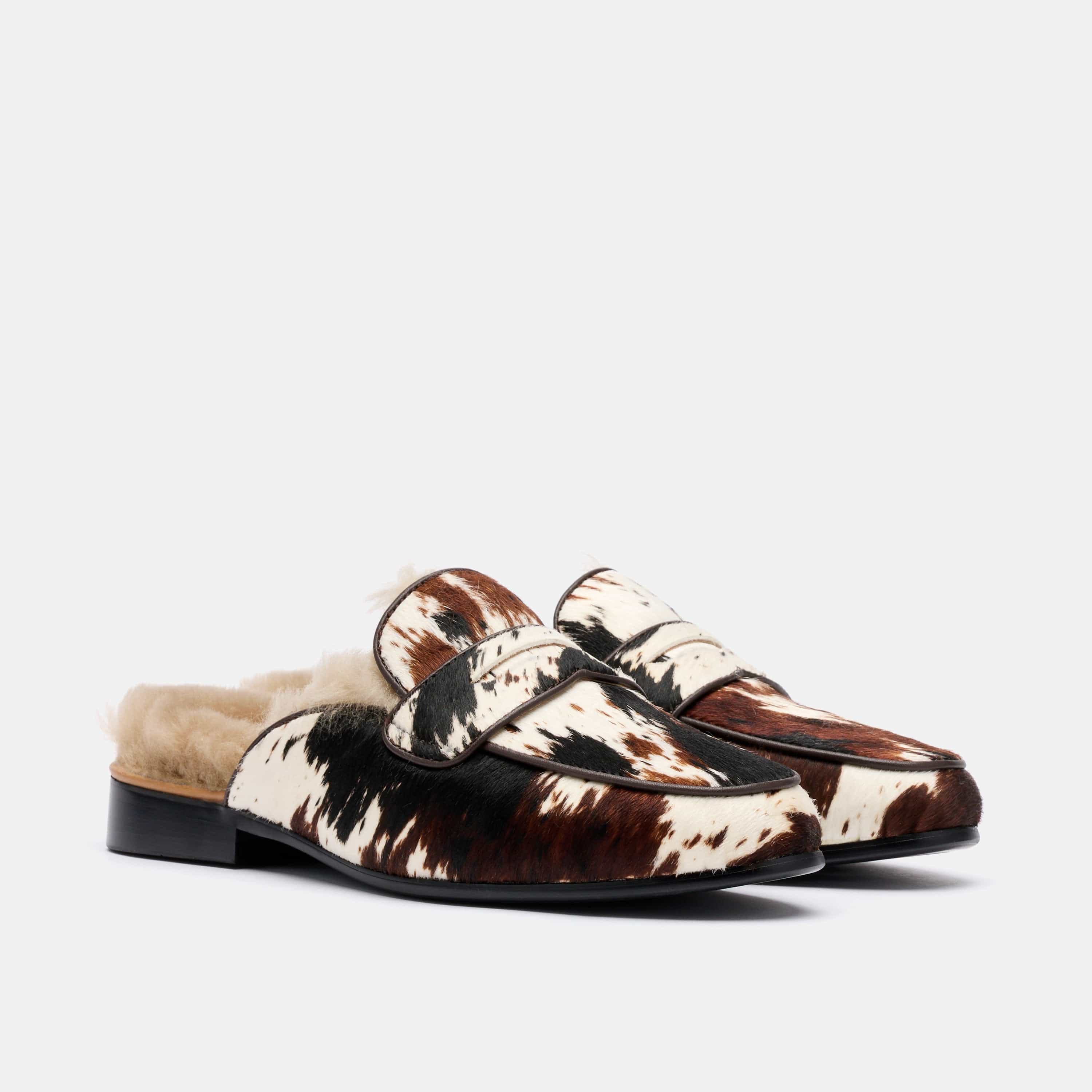 Ms. Del Mar Dark Horse Pony Hair Loafer Mule