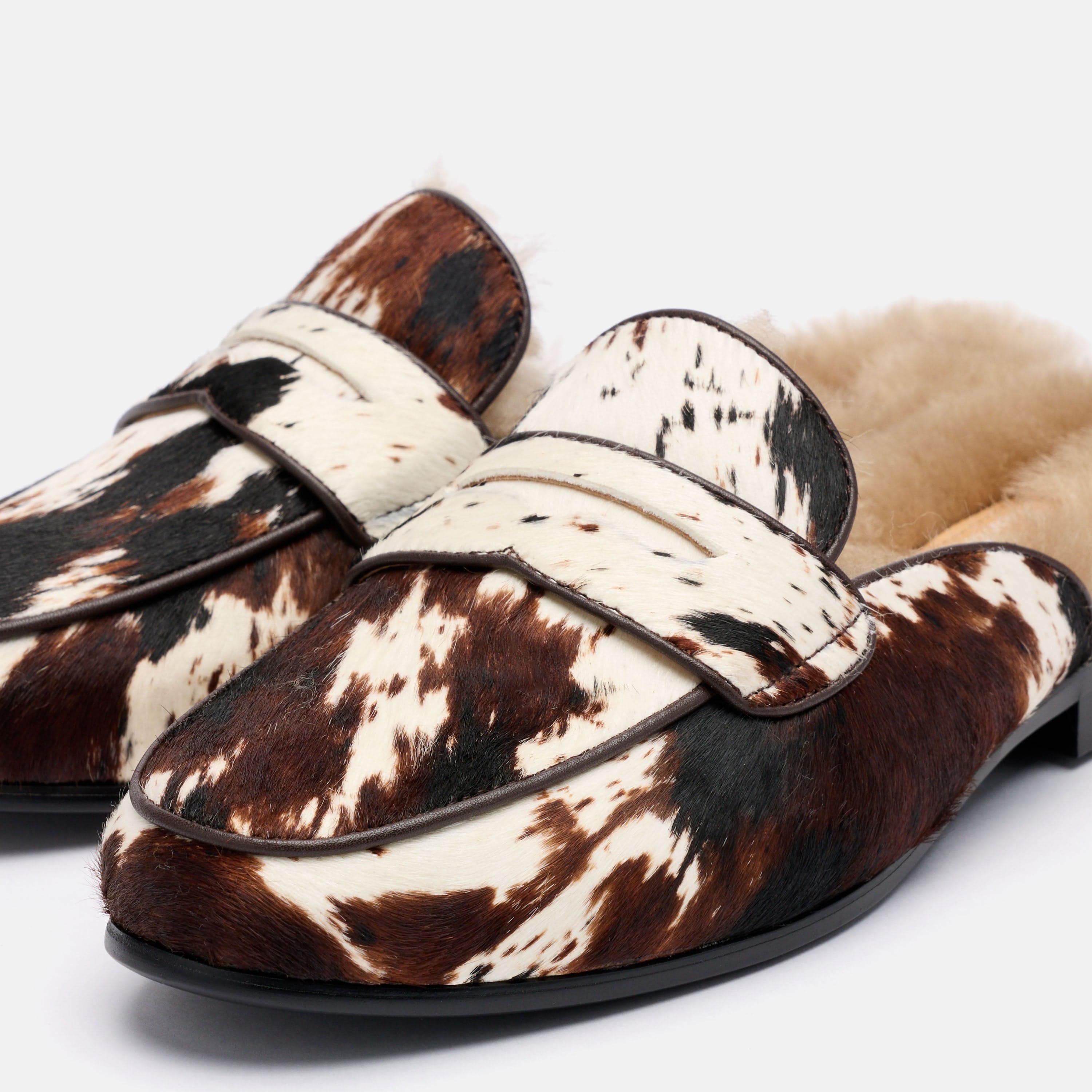 Ms. Del Mar Dark Horse Pony Hair Loafer Mule