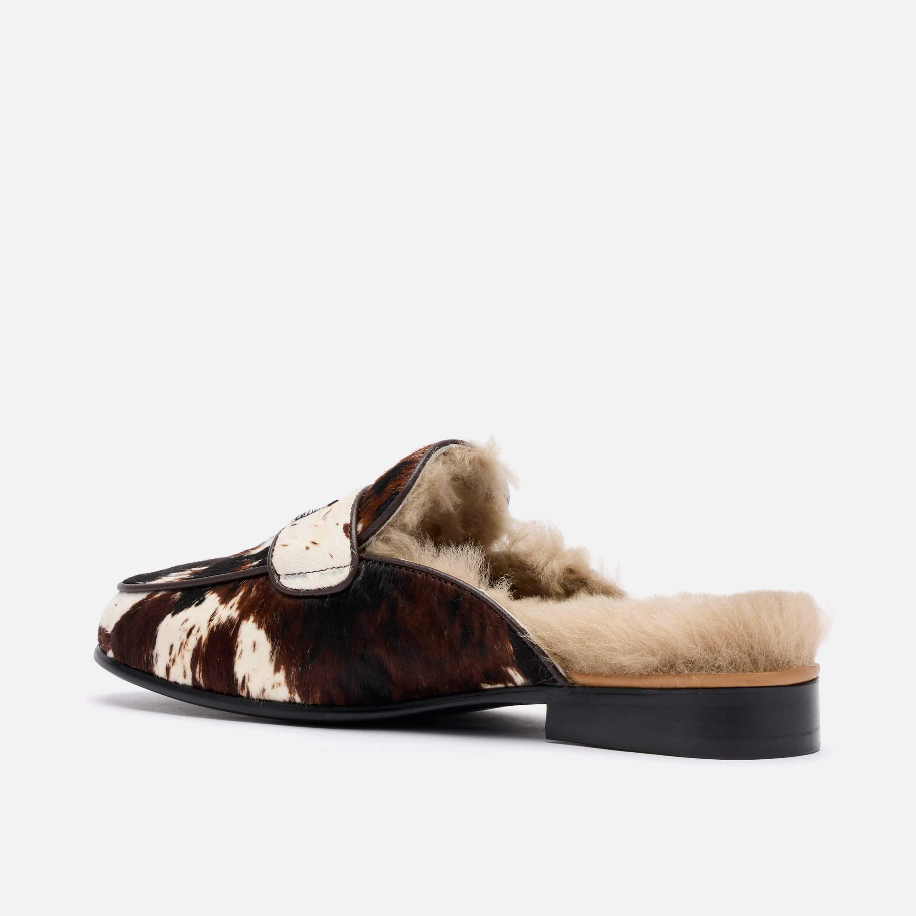 Ms. Del Mar Dark Horse Pony Hair Loafer Mule
