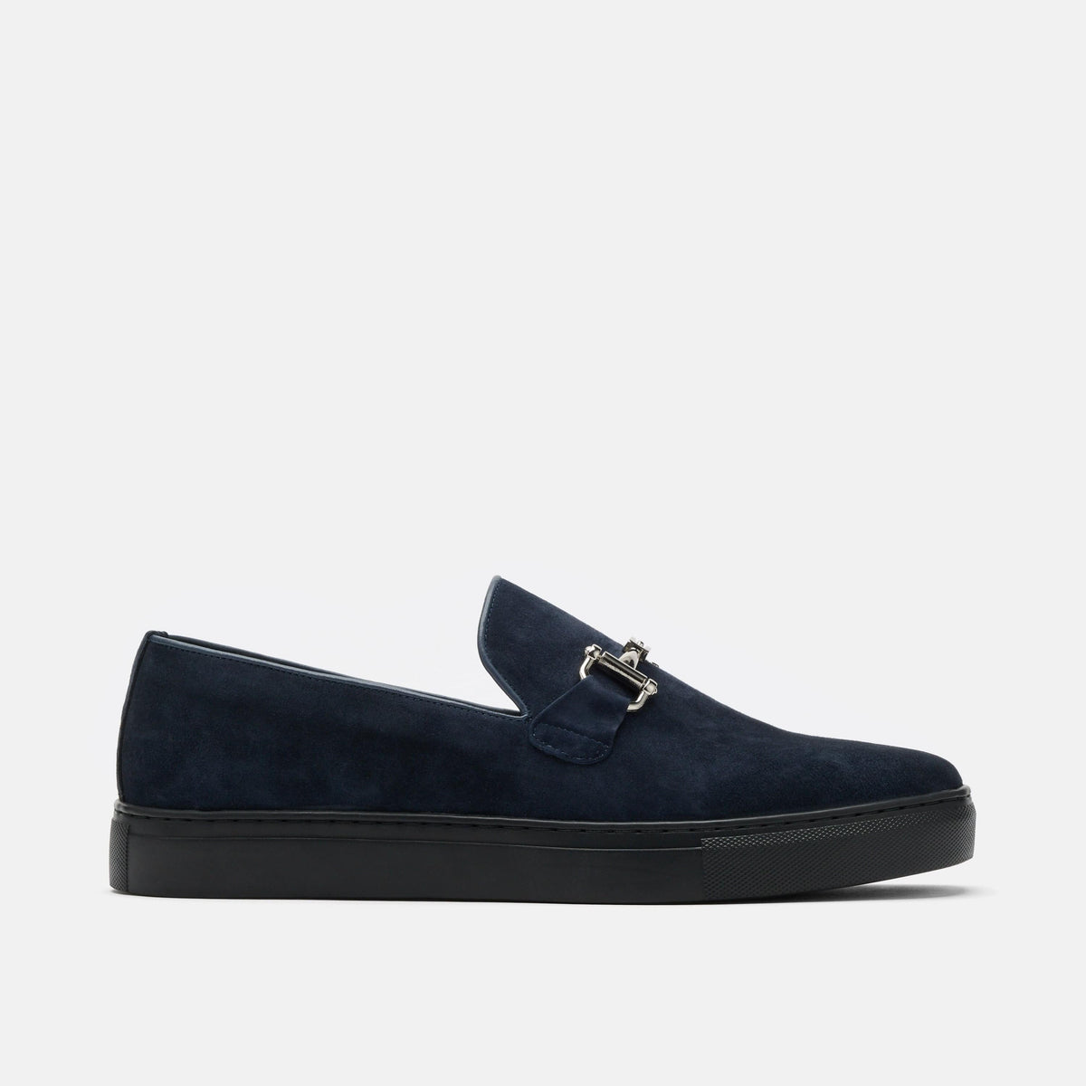 Boardwalk Navy Suede Horse-Bit Sneakers