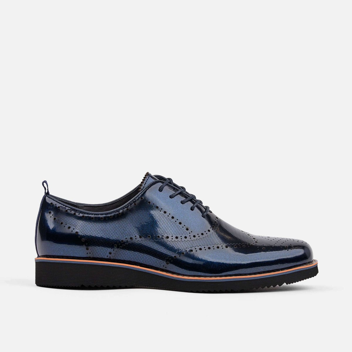 NIB Otz1 Leather Shoes  Superslick In Navy Black? Black - Turkish Slip-On Shoes for Women : Atlantis Handmade  main image 3