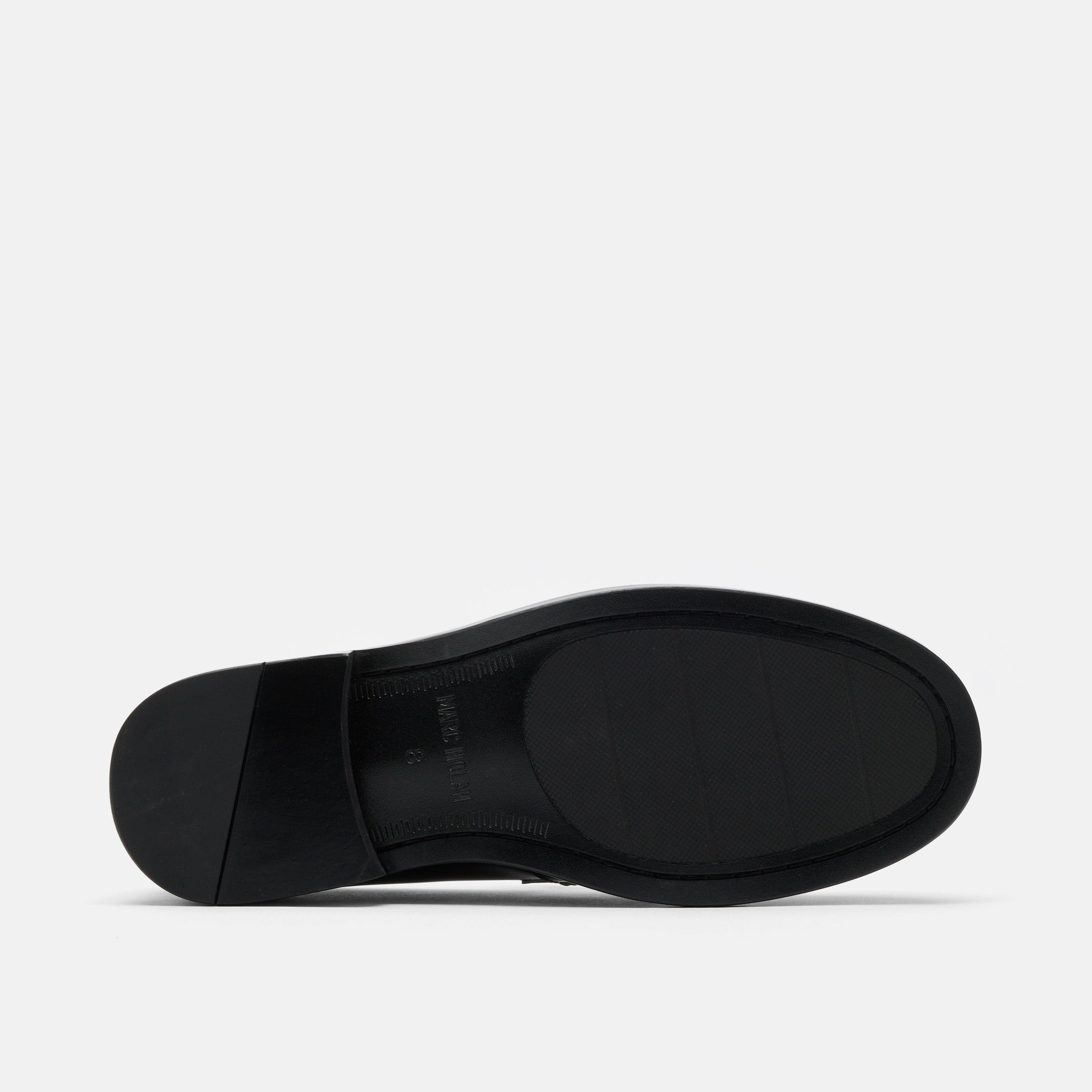 Calum Navy Patent Leather Penny Loafers