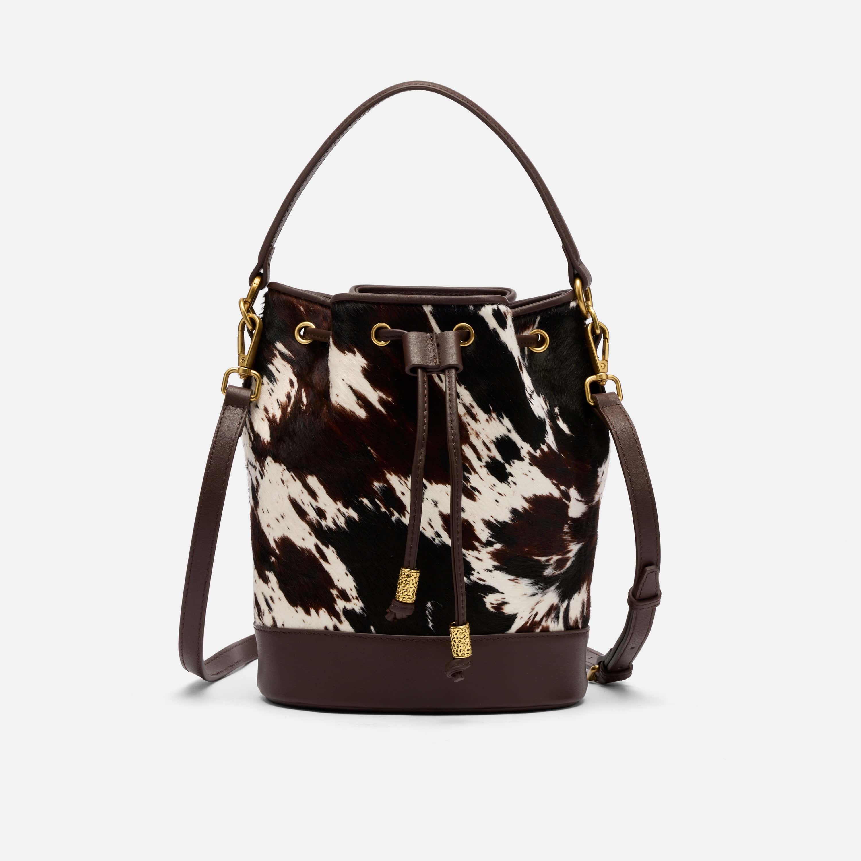 Nora Dark Horse Pony Hair Bucket Bag