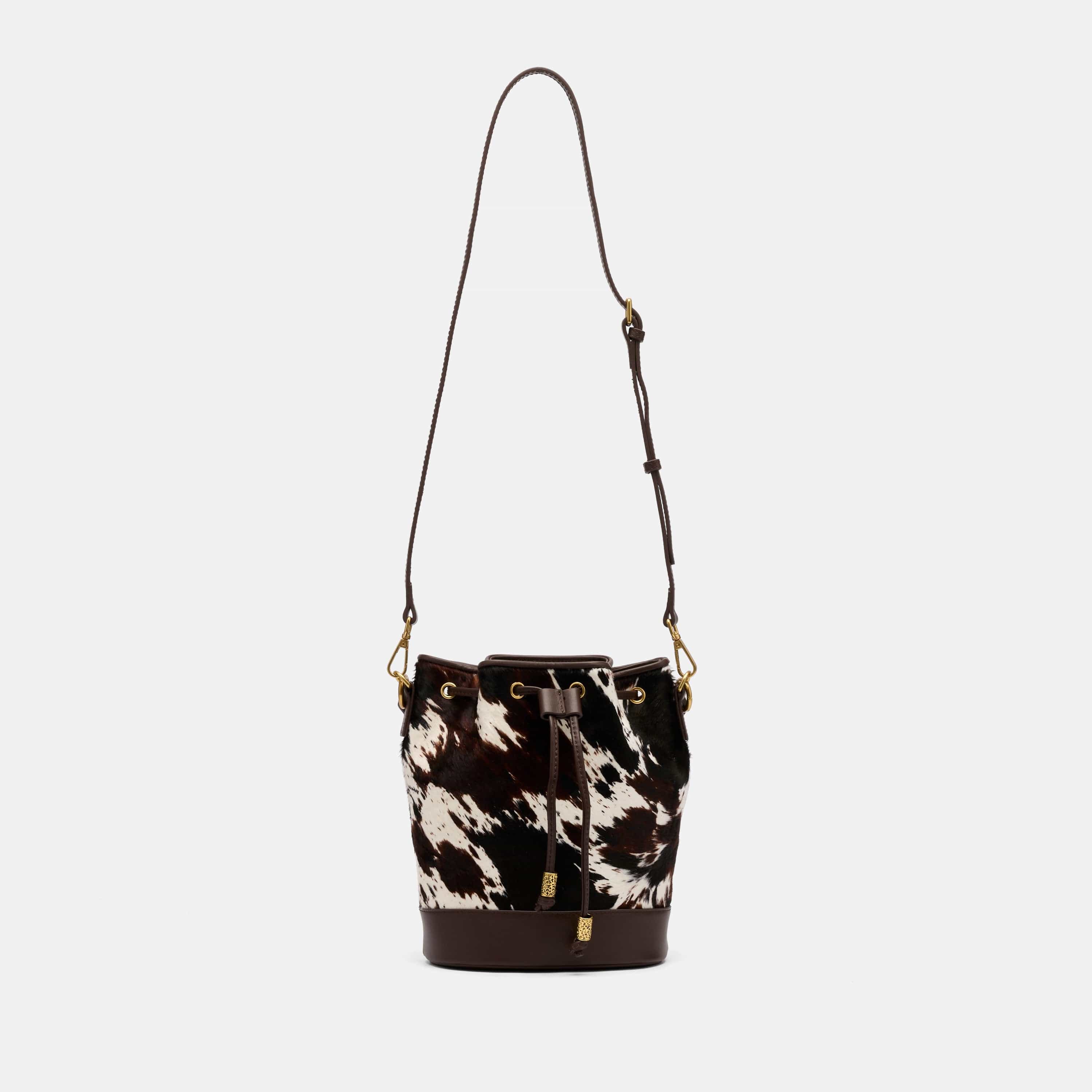 Nora Dark Horse Pony Hair Bucket Bag