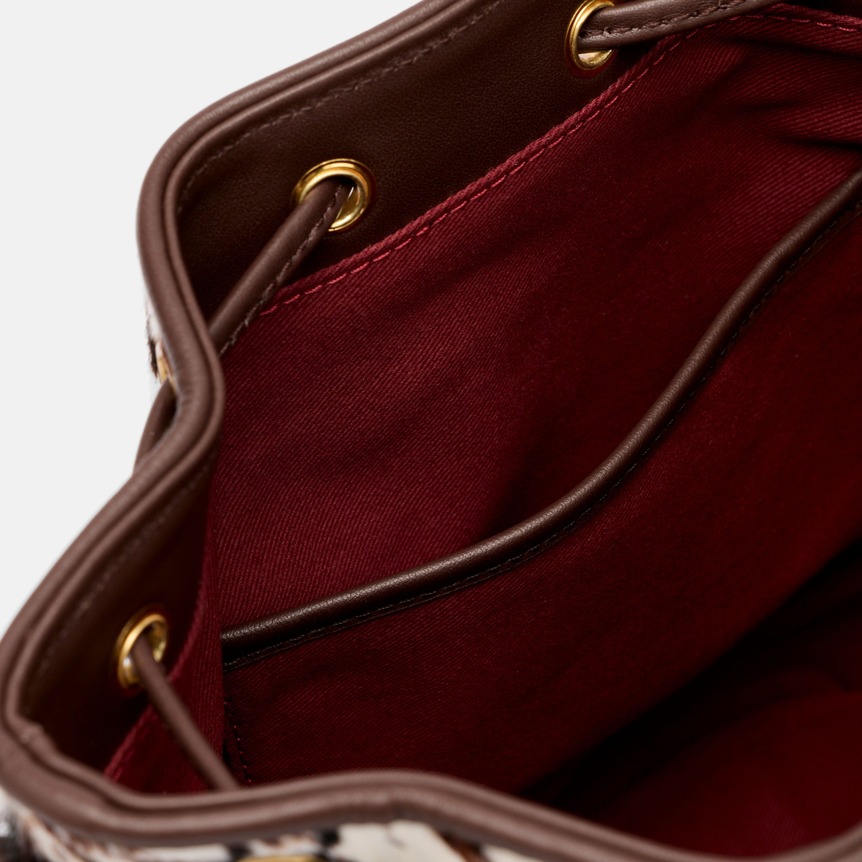 Nora Dark Horse Pony Hair Bucket Bag